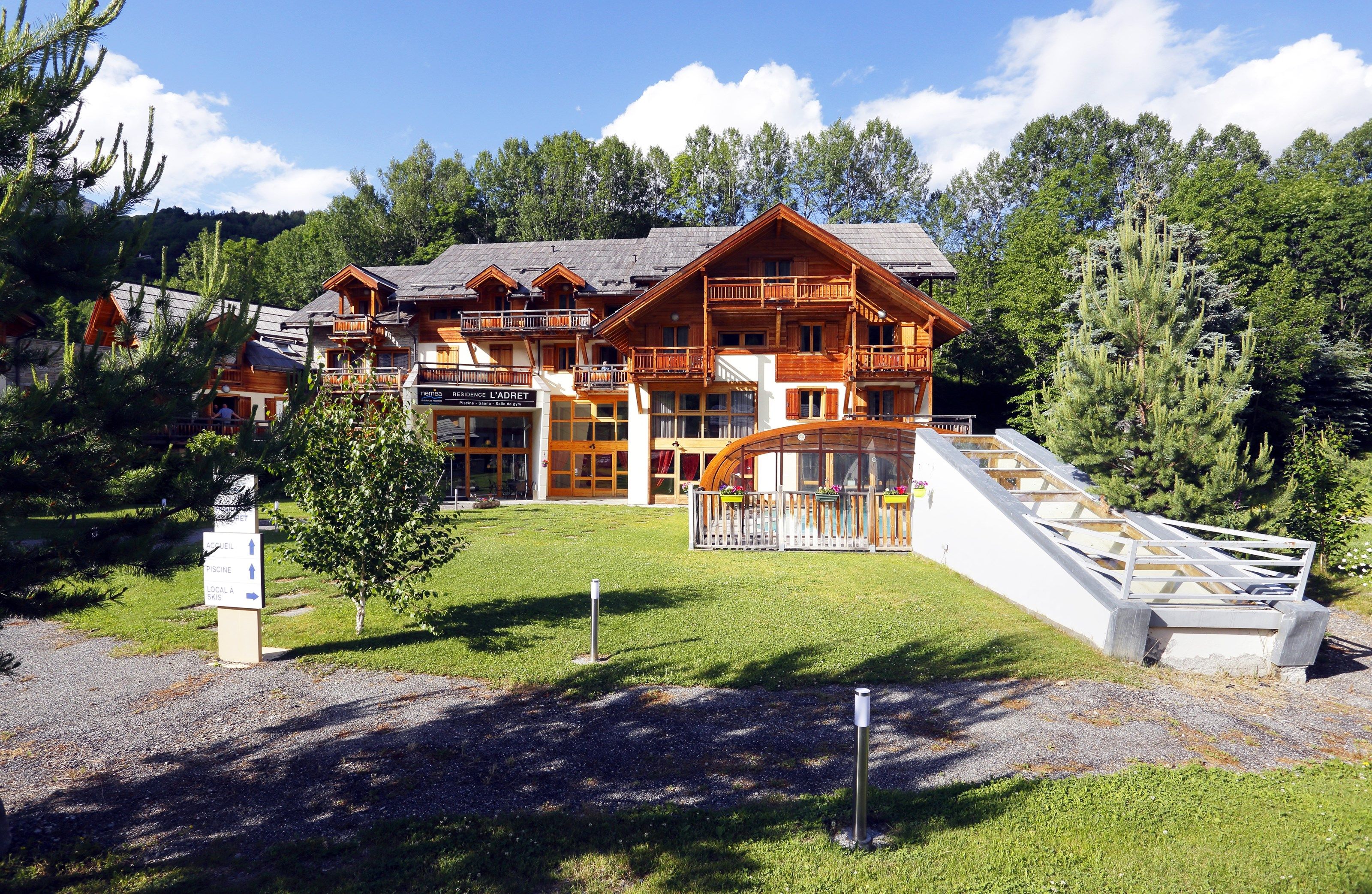 image Your holiday rental features classic wood and stone architecture and design.