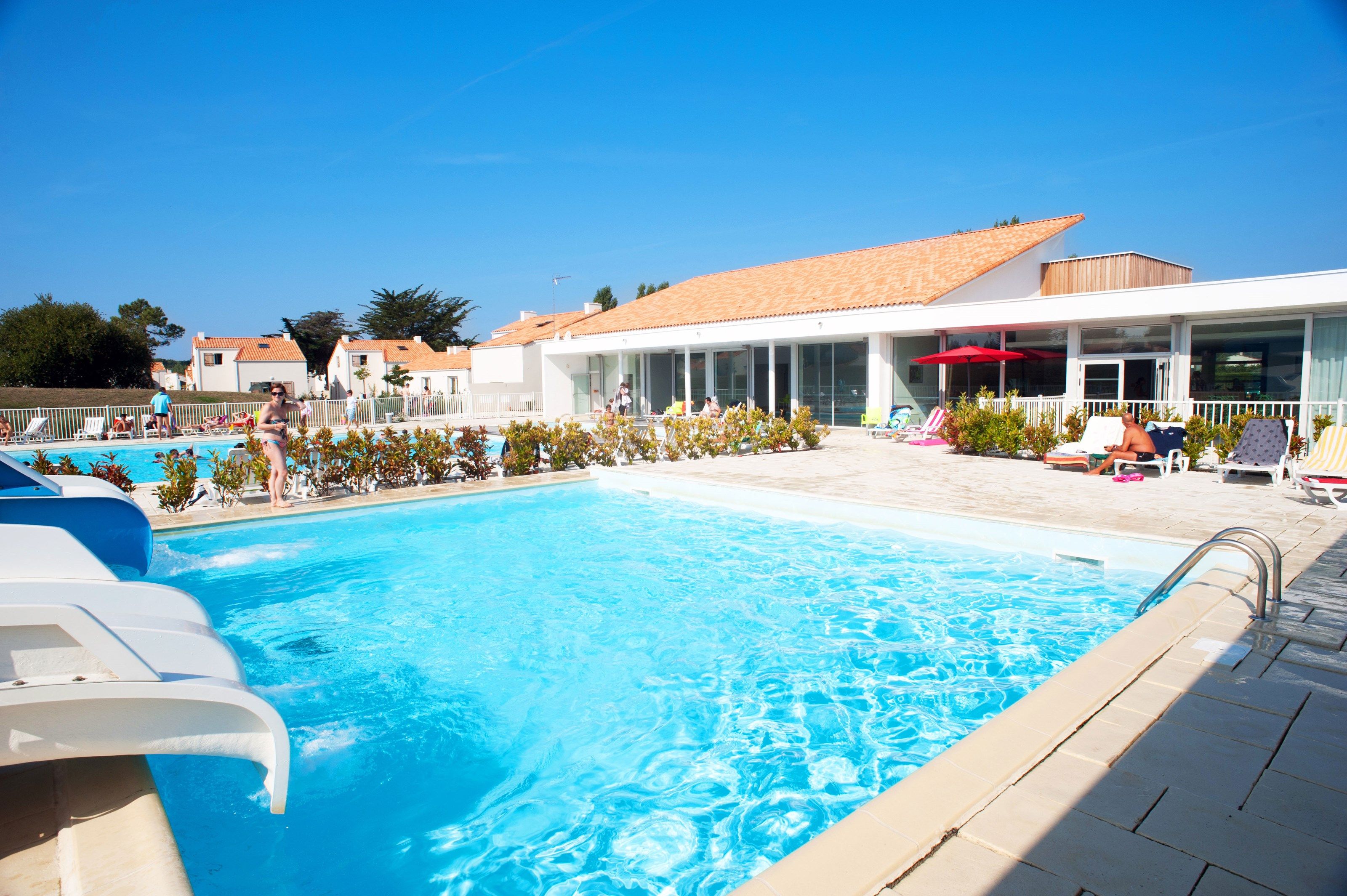 image Have fun splashing around in the outdoor pool during the summer!