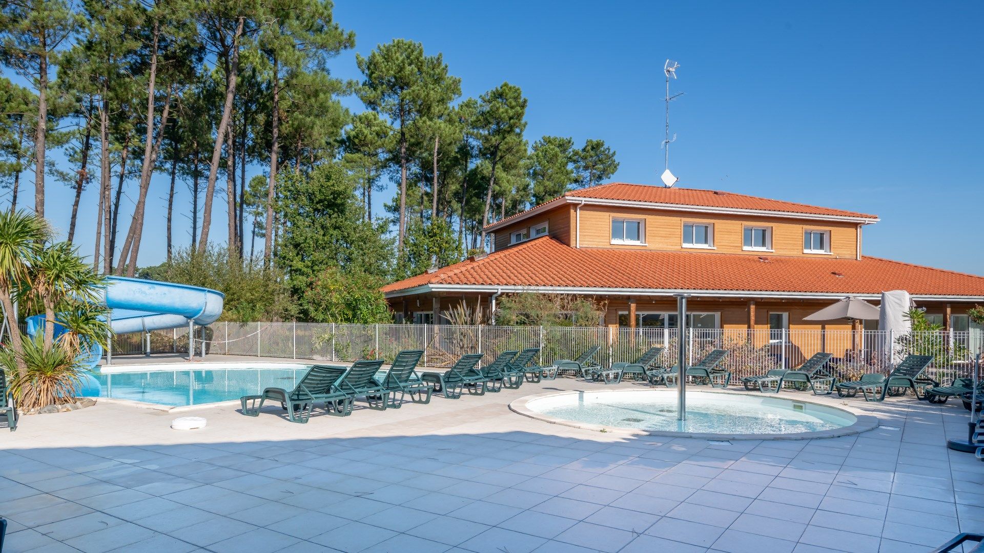 image Spend time with family and friends in the outdoor pool during the summer.