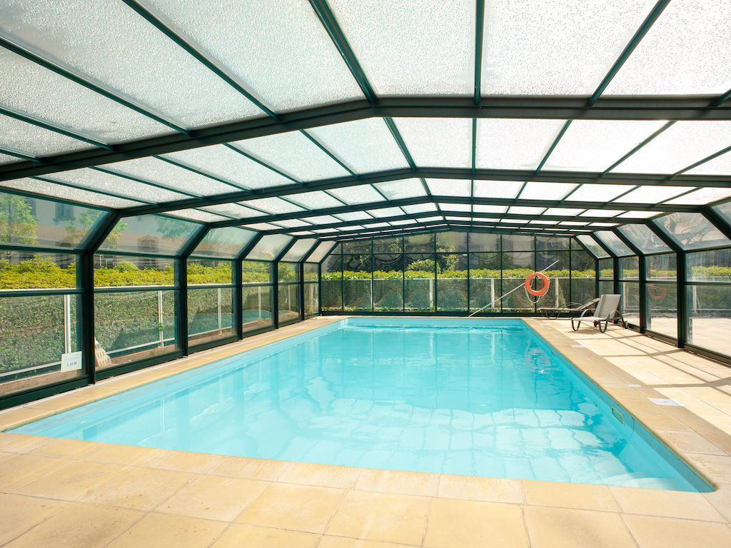 image Jump in the beautiful and refreshing covered outdoor pool.