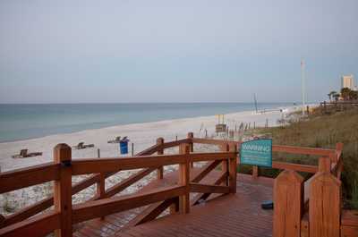 Walk to the beach from the resort.