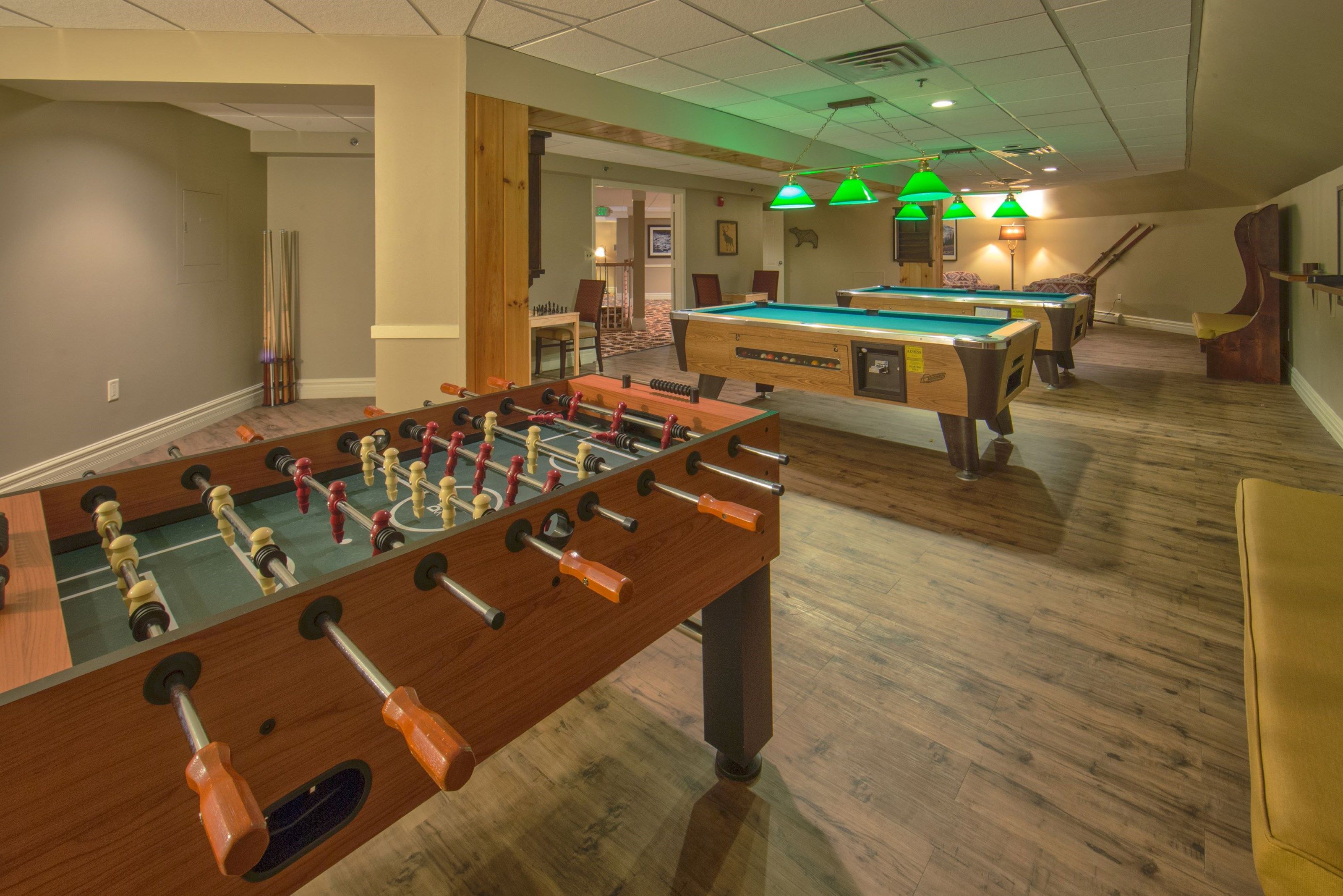 image If the kids have had enough of the pool, take them to the shared games room.