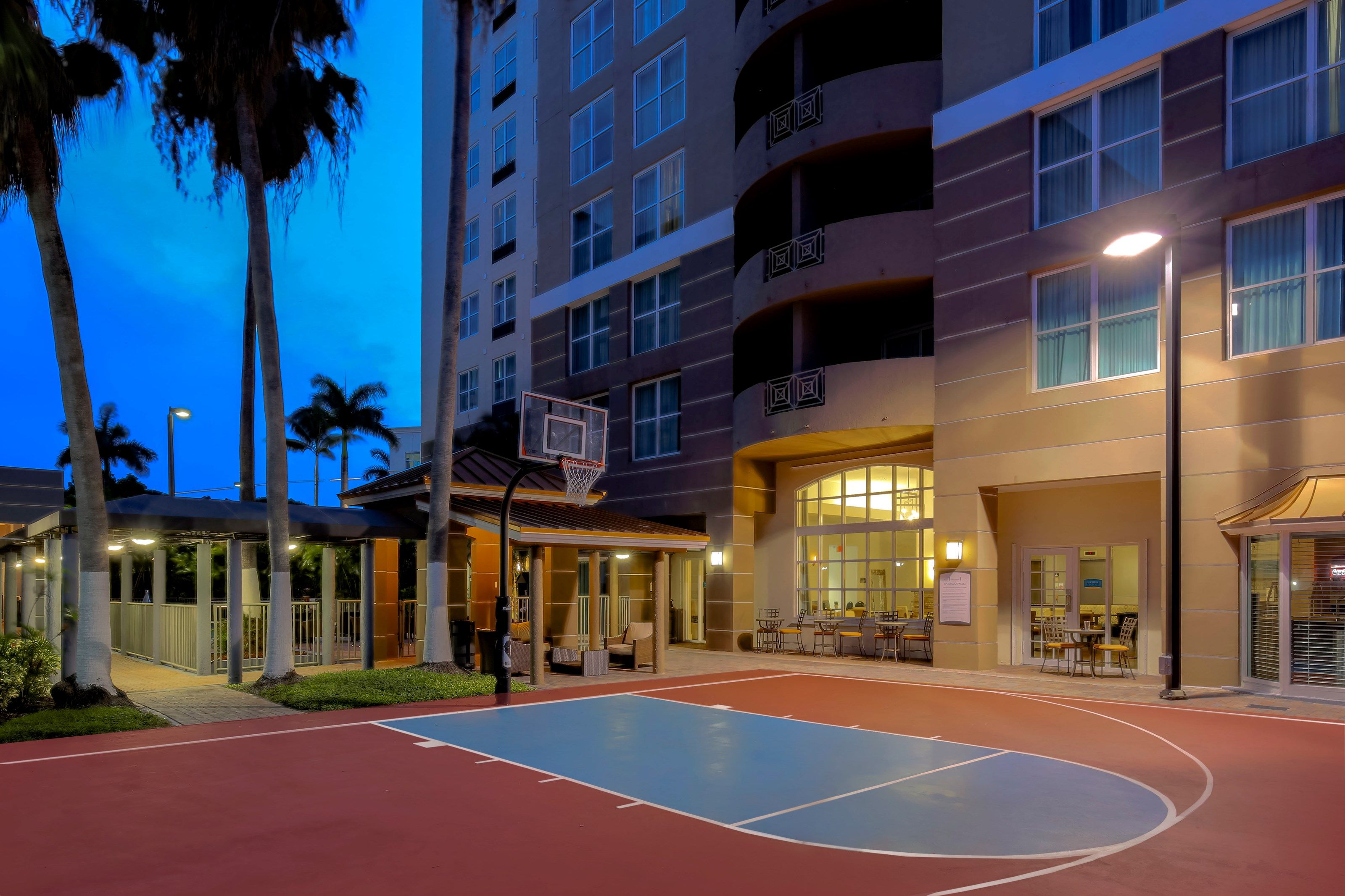 image The basketball court is wonderful in the summertime.
