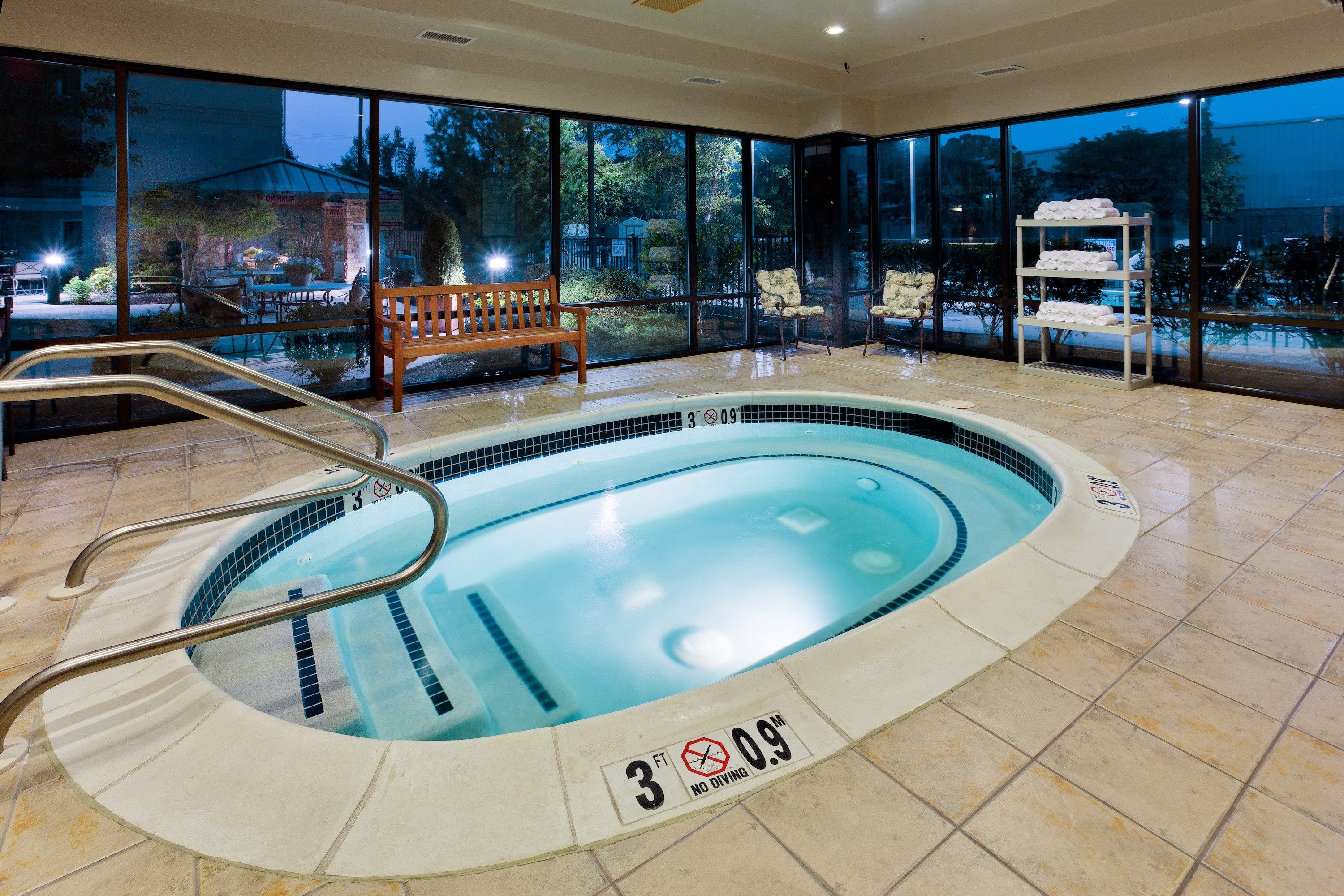 image Take a dip in the shared indoor hot tub!