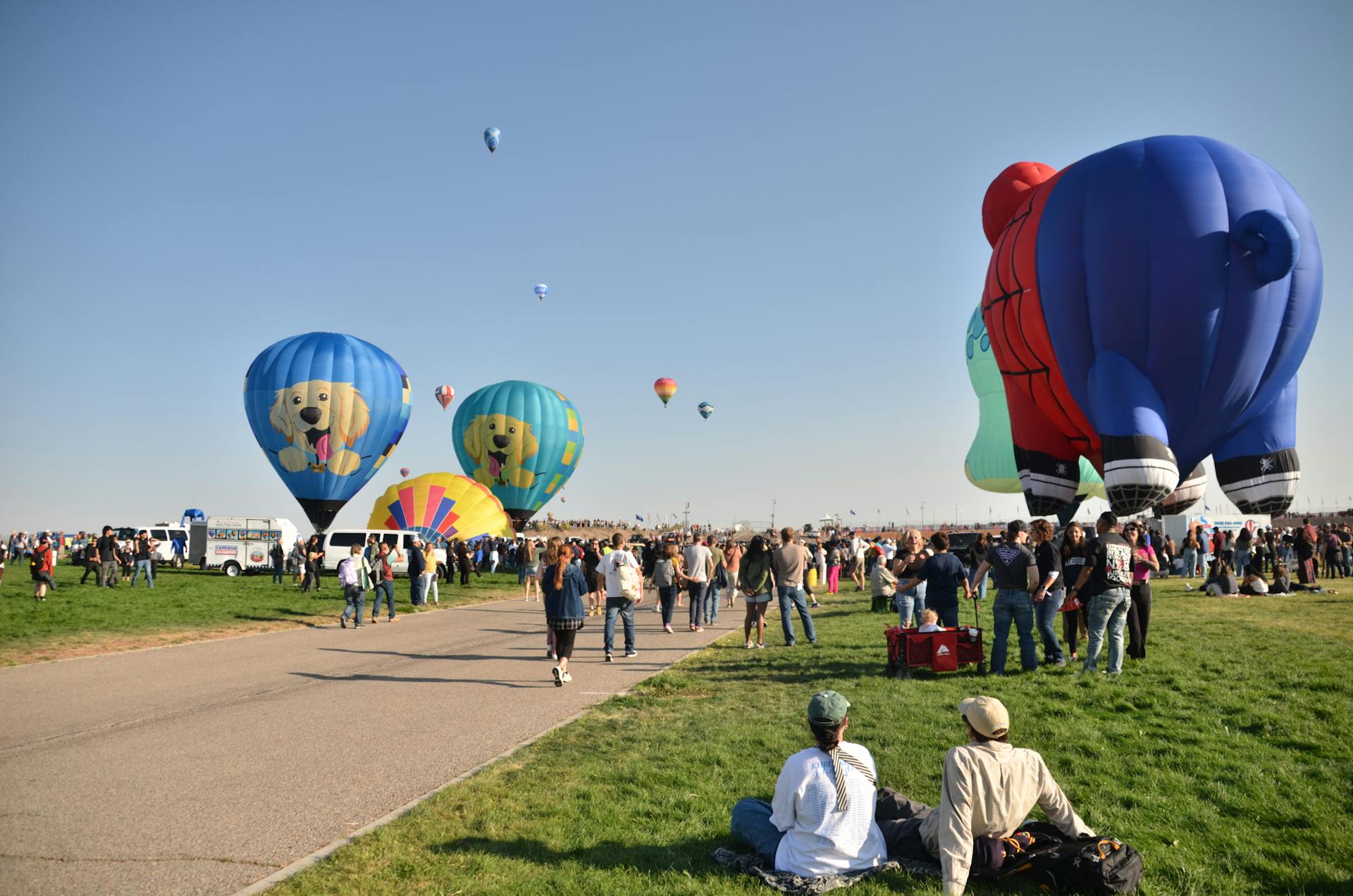 image Balloon Fiesta Park, 8 miles away, fills the sky with hundreds of hot air balloons each October