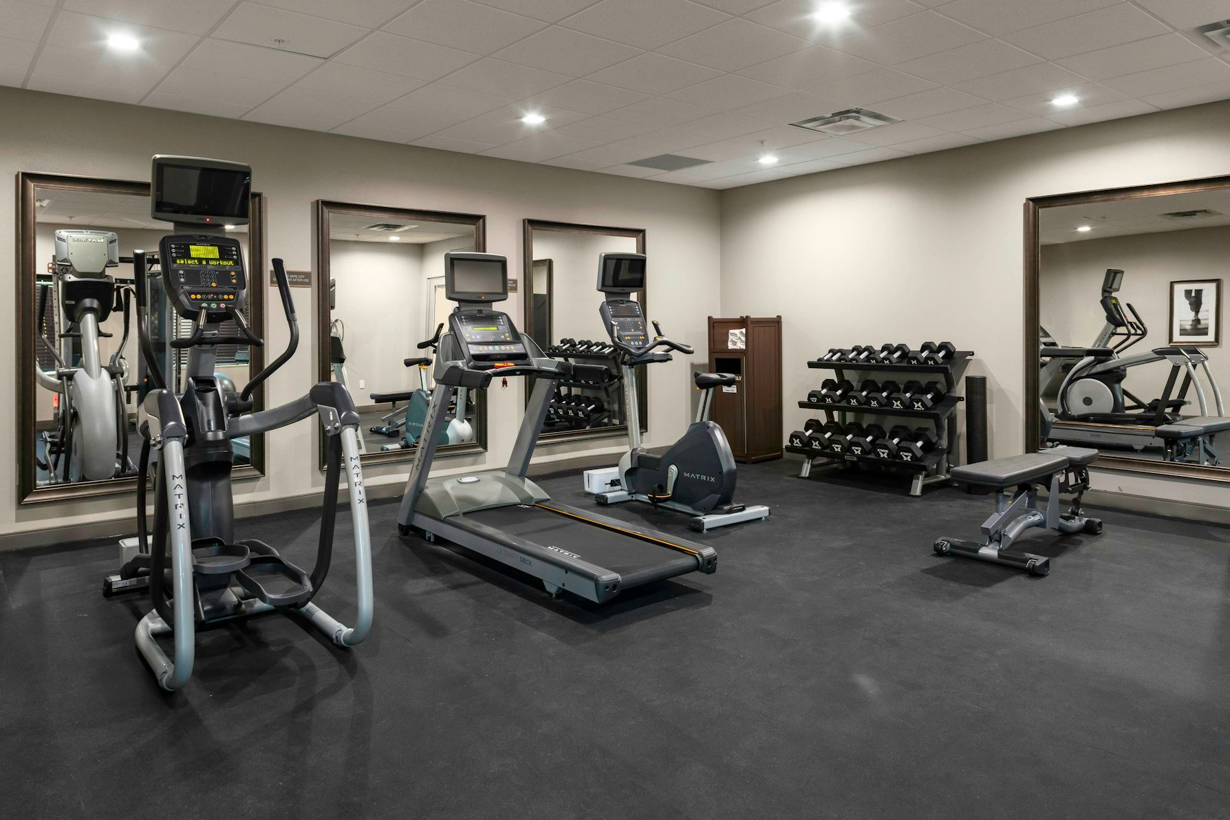 image Stay fit and energized with state-of-the-art gym equipment, ready for your workout routine.