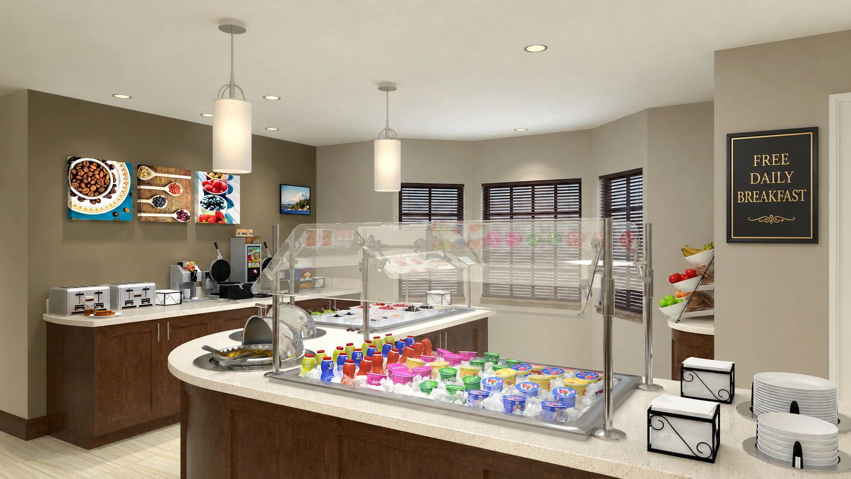 image Start your day right with a vibrant breakfast spread featuring fresh fruits, yogurts, and more.