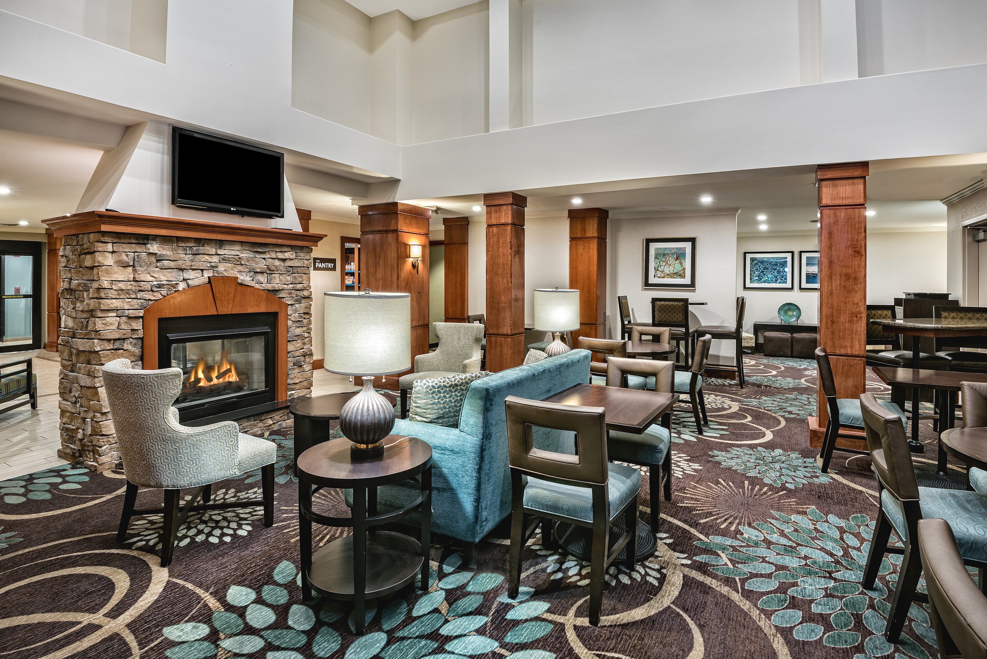 image The welcoming lobby provides a lounge area for guests to relax.