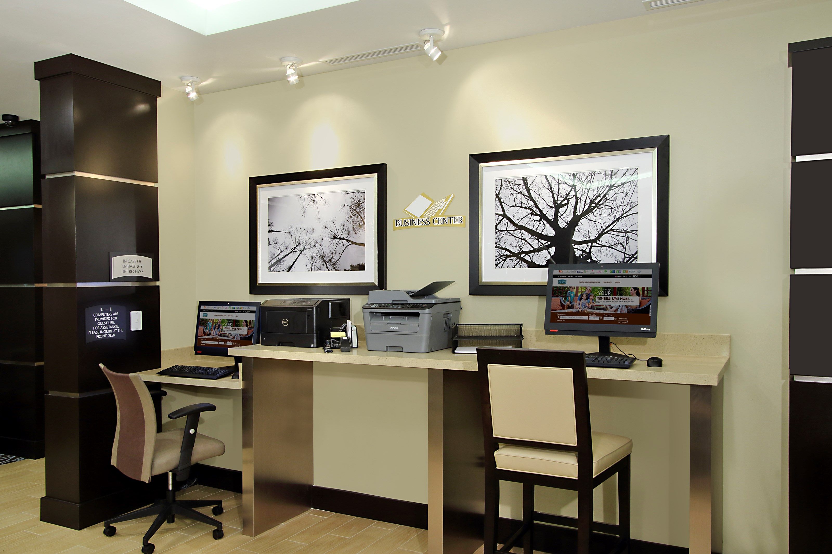 image Stay productive in the 24-hour business center with modern workstations, printing, and scanning available around the clock