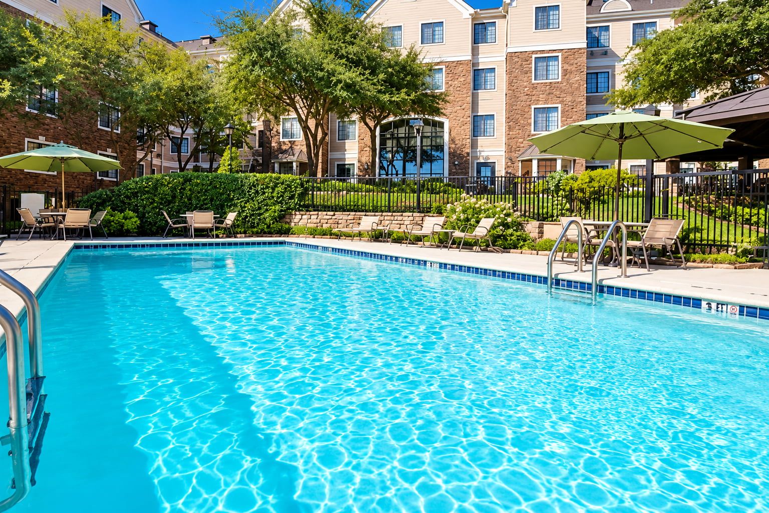 image Take a dip in the outdoor pool.