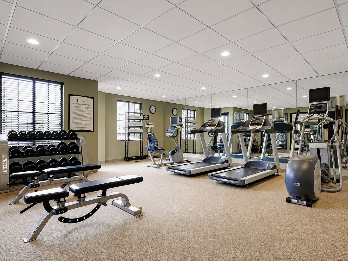 image Stay active with a variety of gym equipment available.