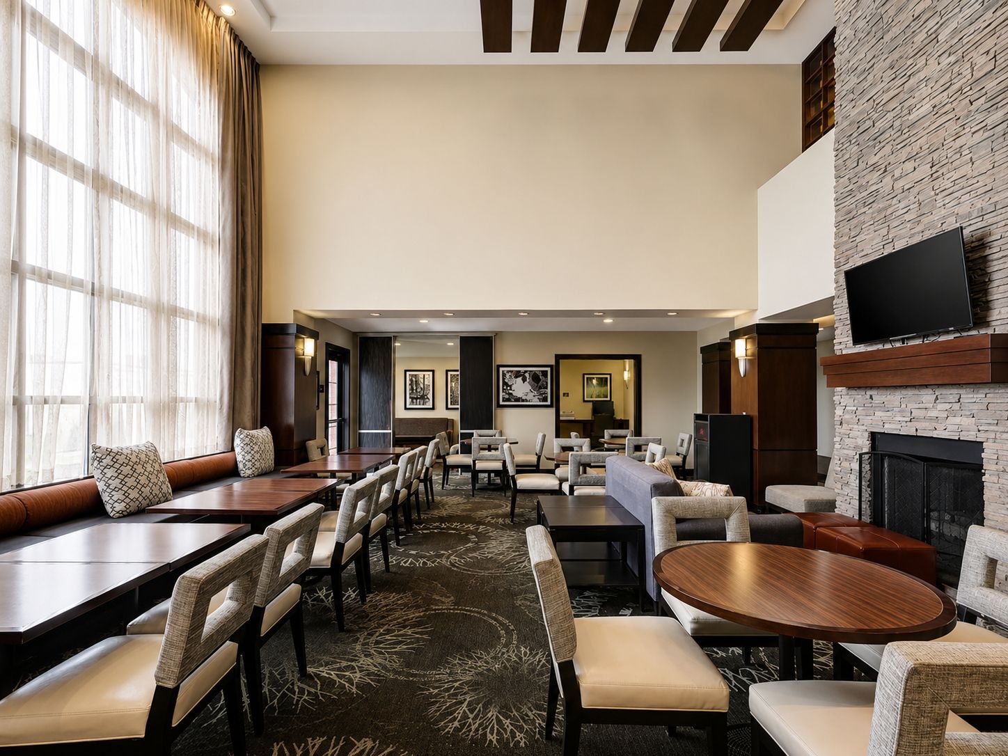 image Find a cozy spot in our modern dining area.