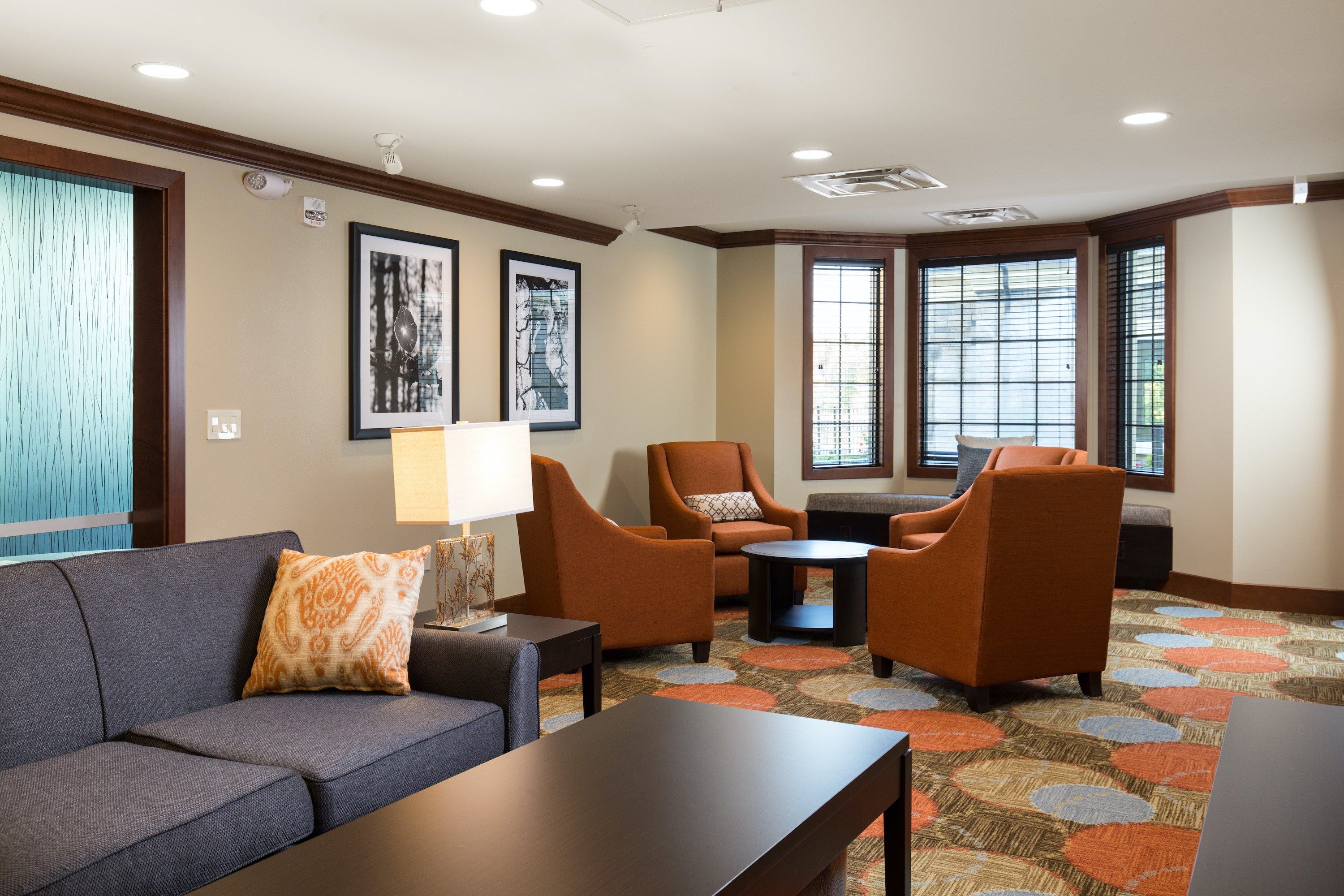 image The welcoming lobby provides a lounge area for guests to relax.
