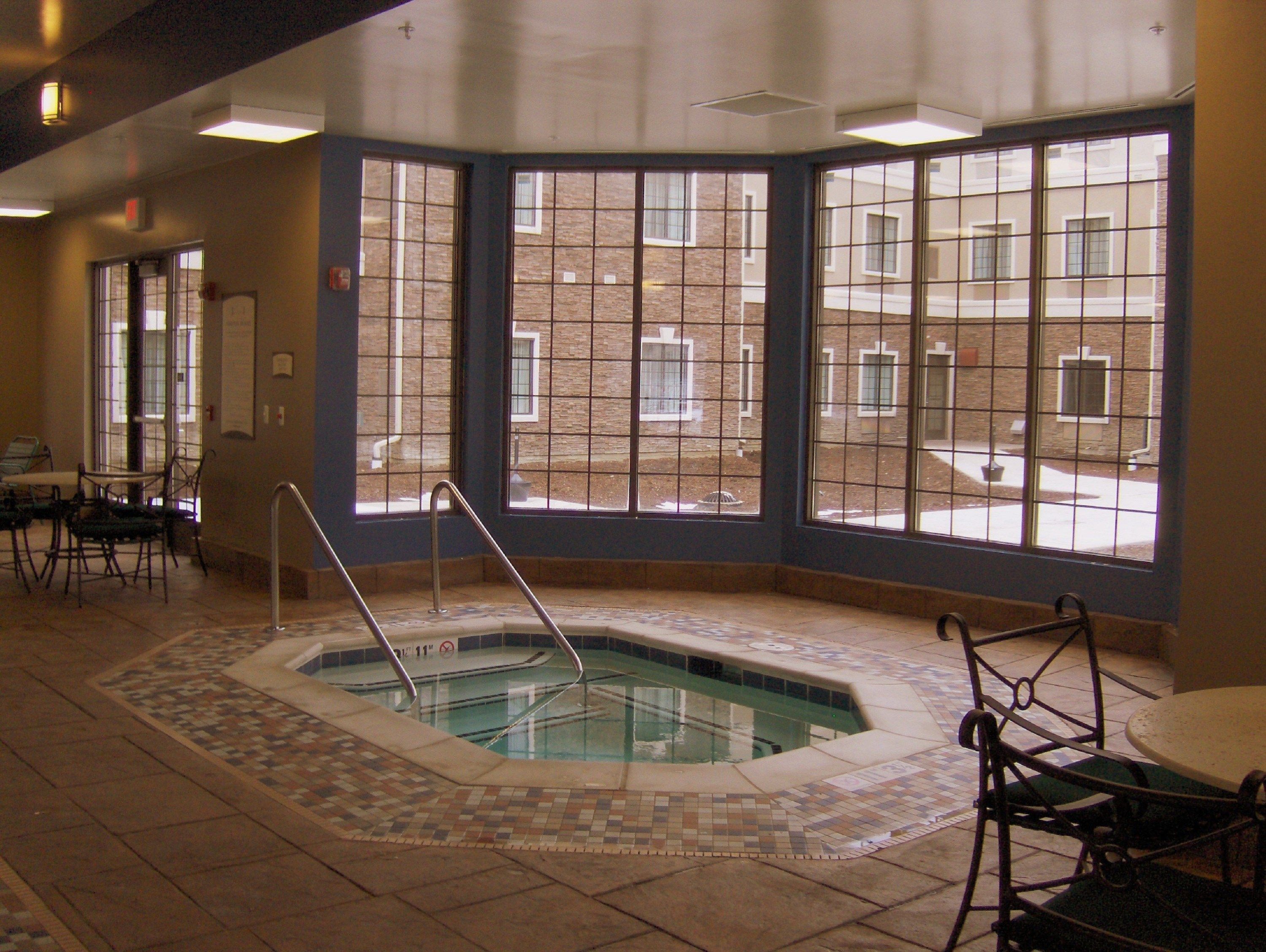 image Soak sore muscles in the indoor hot tub.