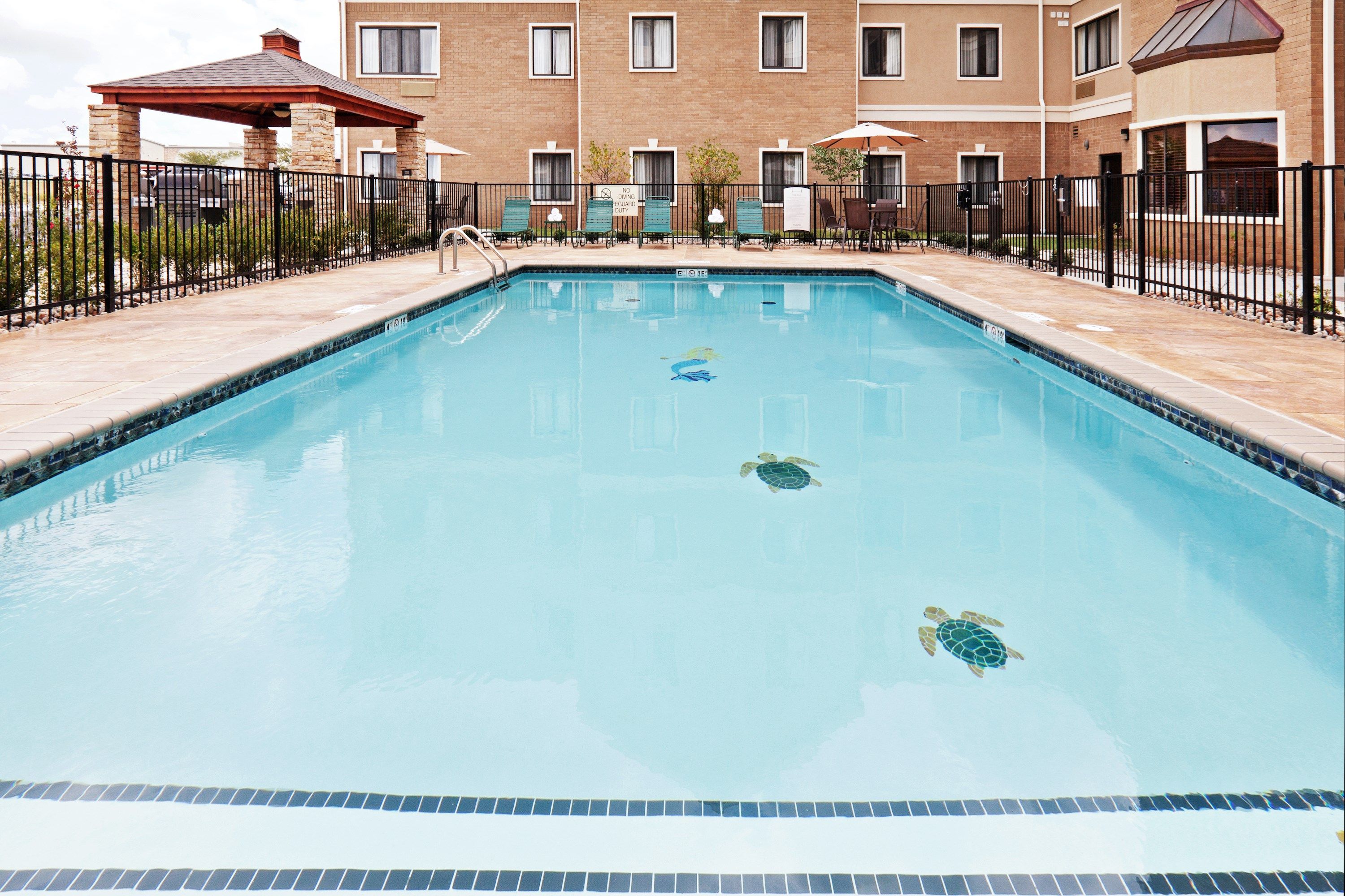 image Take a dip in the outdoor pool.