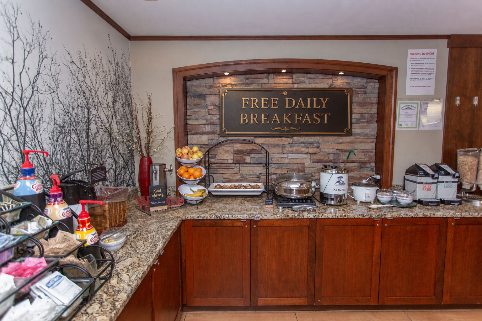 image Complimentary daily hot breakfast included for all guests.