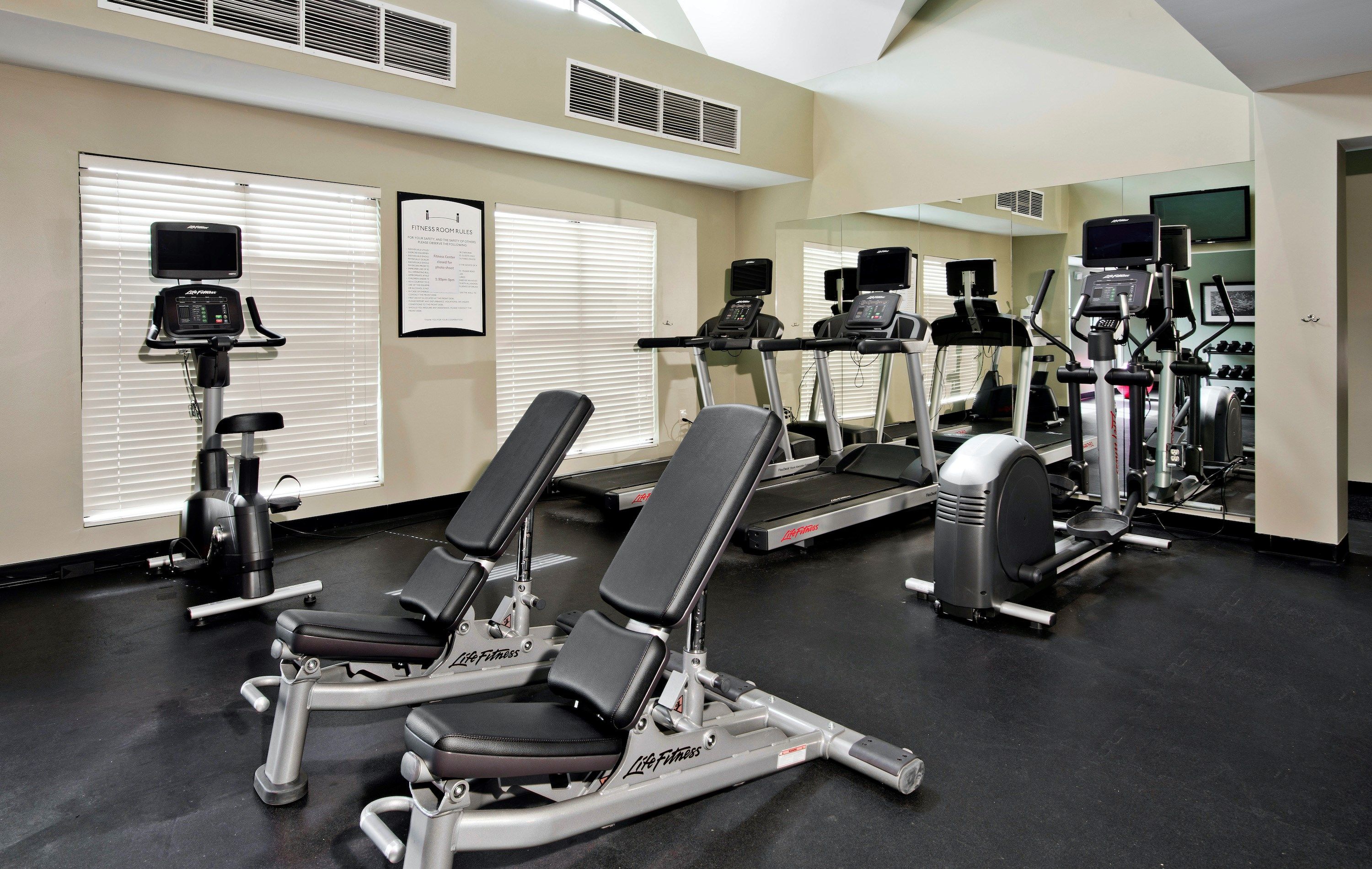 image Fully equipped on-site gym available 24 hours.