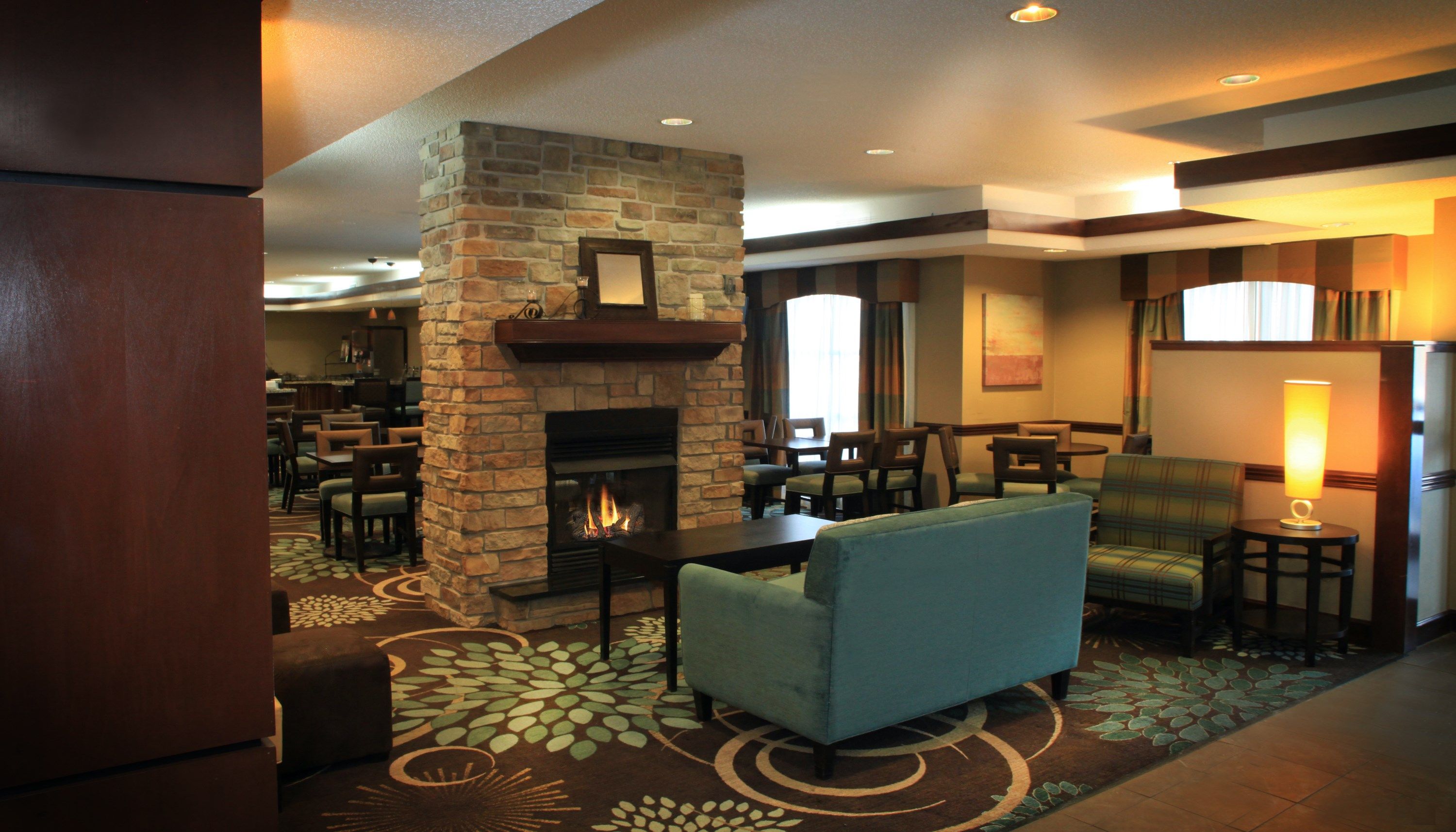 image Relax by the fireplace after a day exploring.