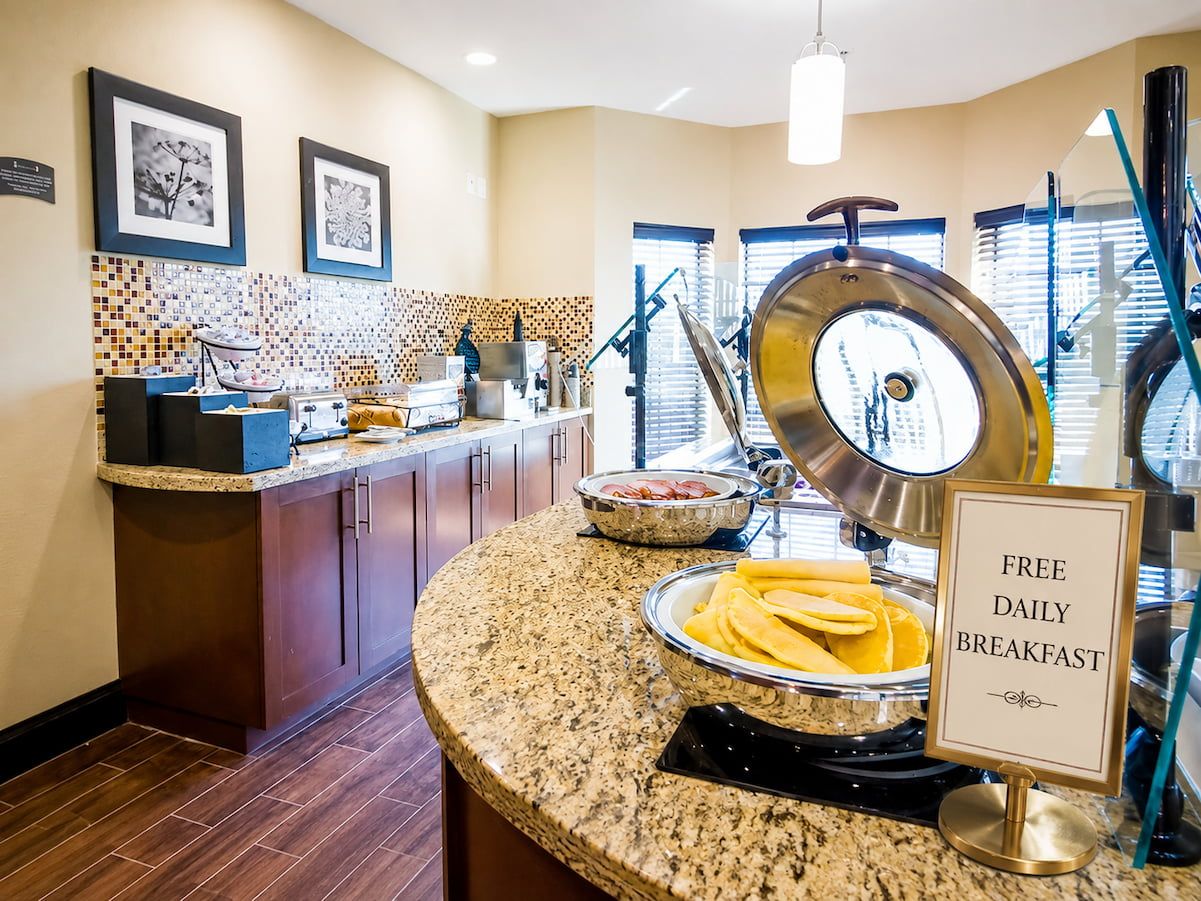 image Help yourself to a complimentary breakfast buffet each morning.
