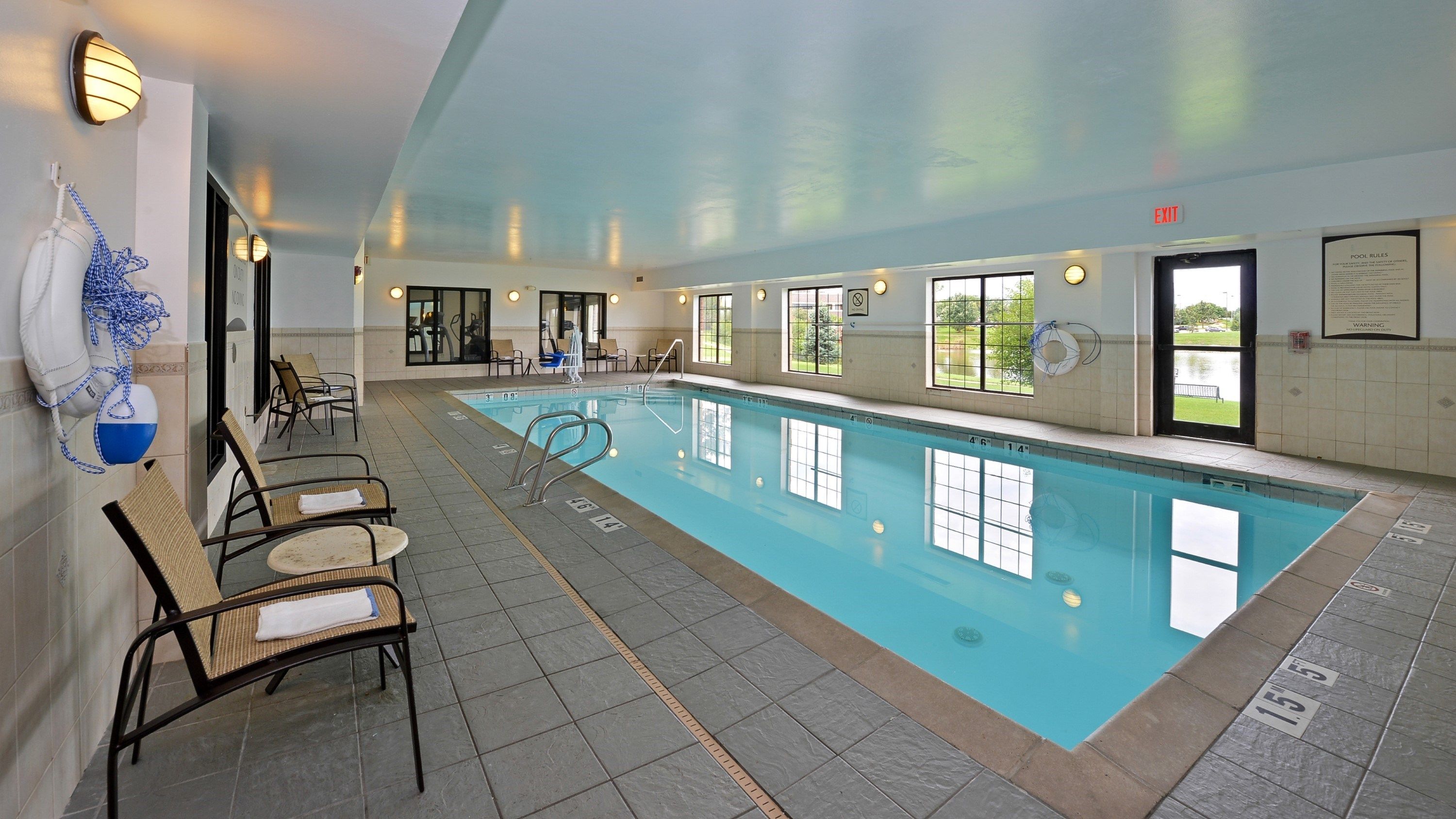 image Fancy a swim? Take a dip in the indoor pool.