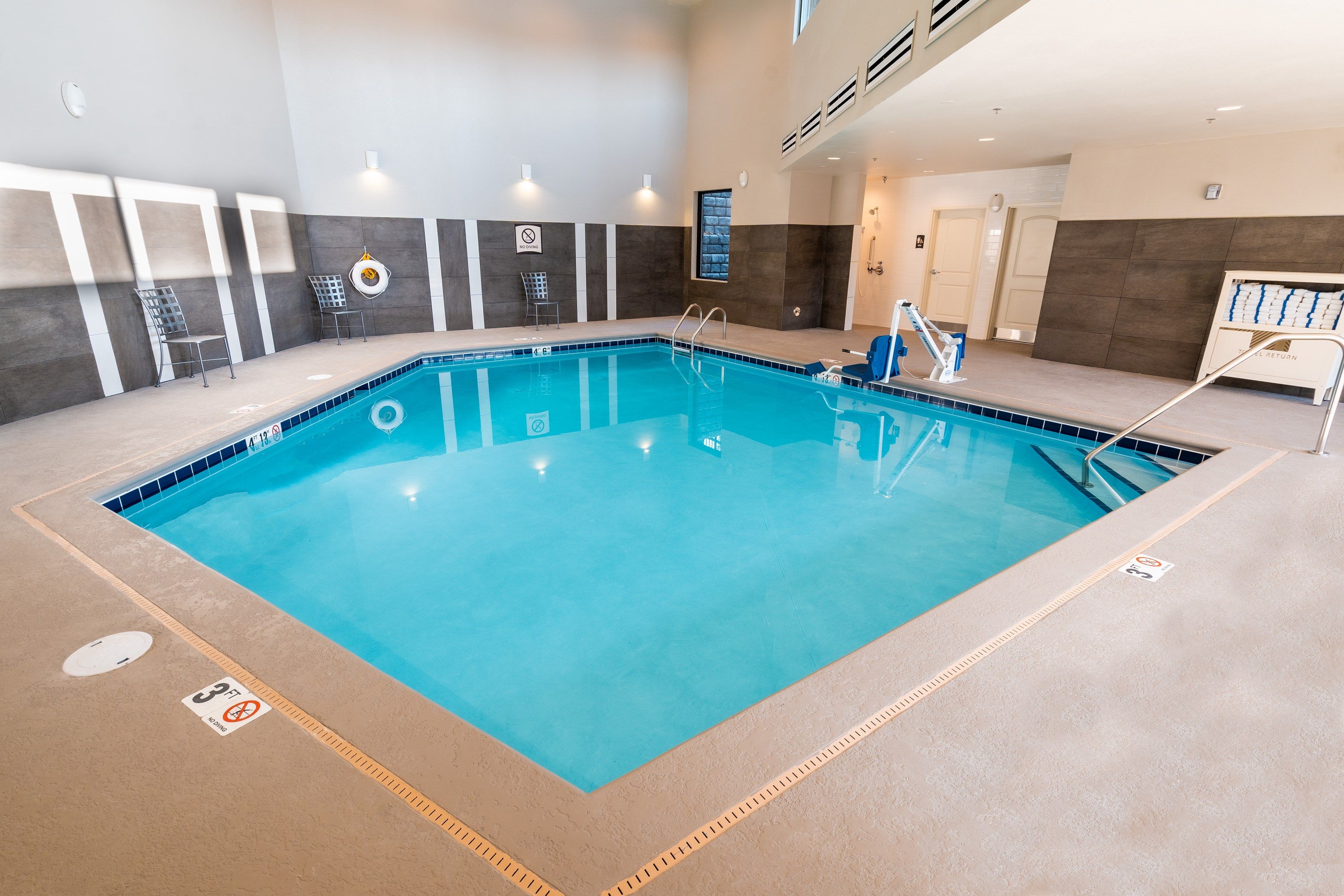 image Go for a swim in the indoor pool.