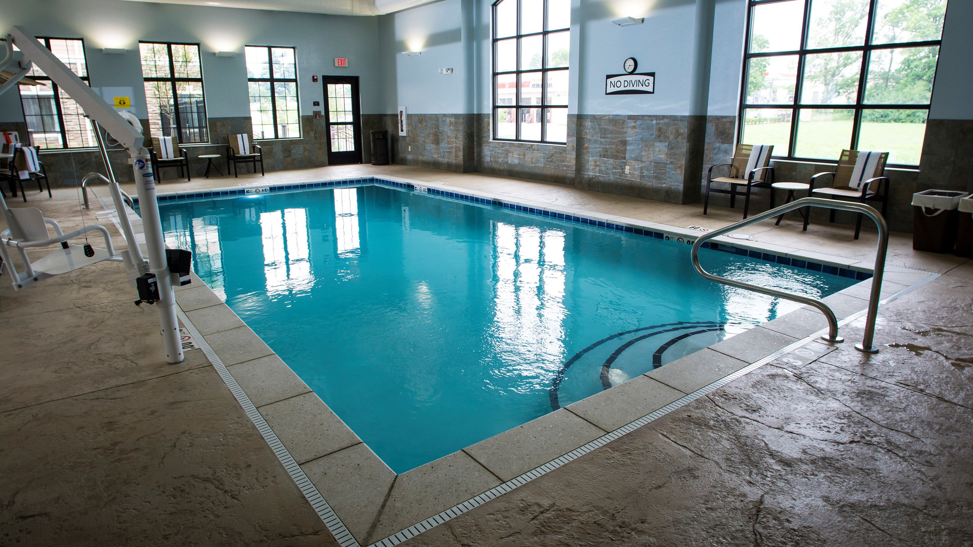 image Go for a swim in the indoor pool.