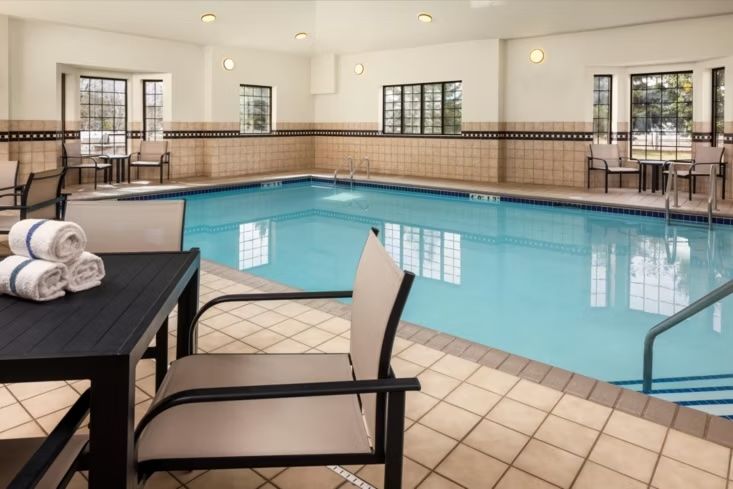 image Take a dip in the indoor pool, open daily from 8am to 10pm with large windows letting in natural light