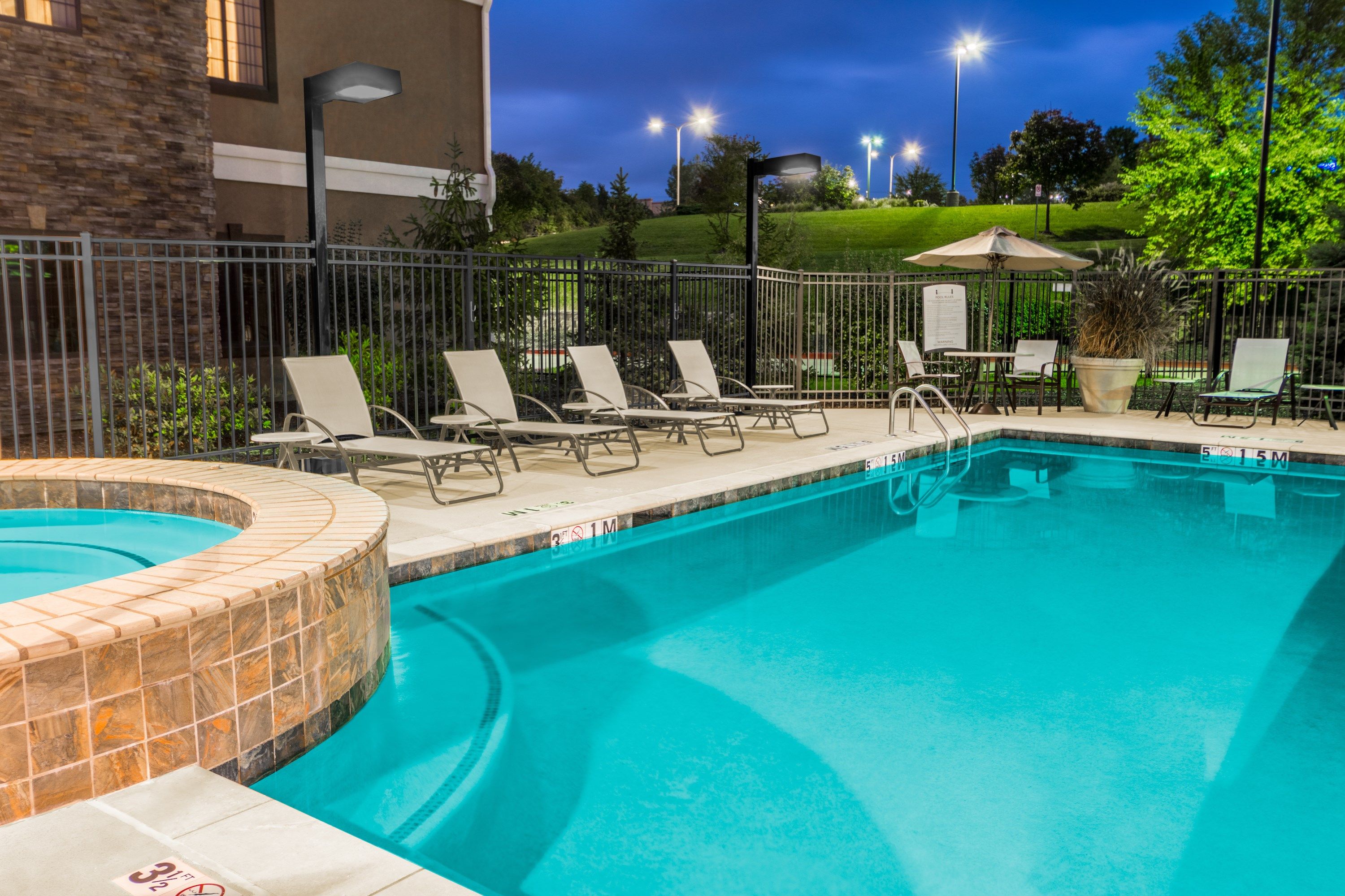 image Take a dip in the outdoor pool.