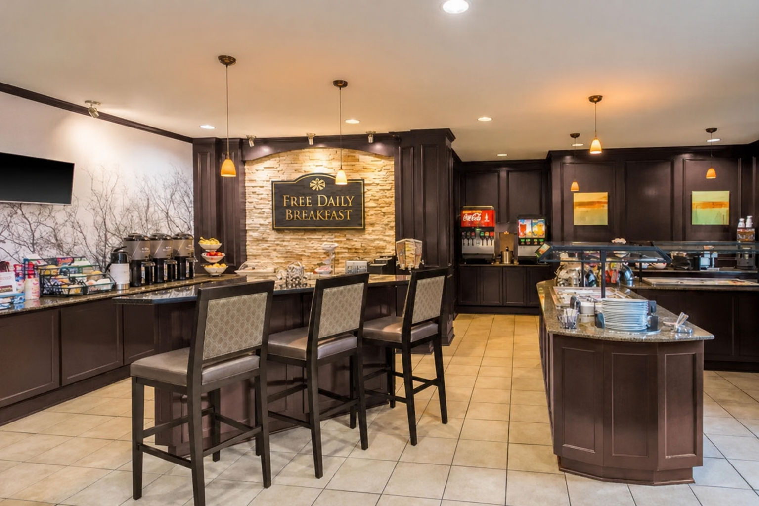 image Hot breakfast served daily from 6:30-9:30 AM in the ground-floor dining area