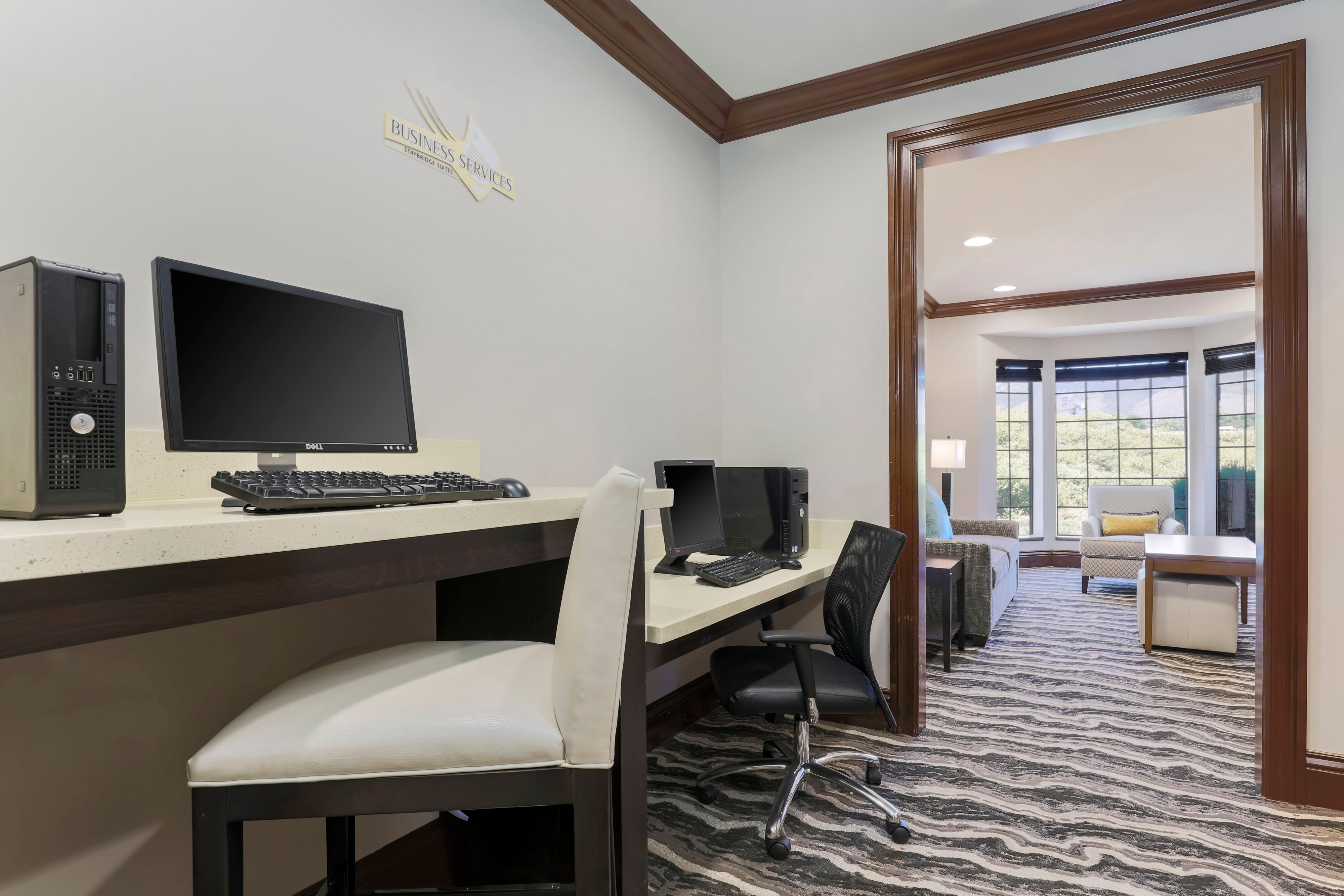 image Stay productive at our on-site business center with dual monitors.
