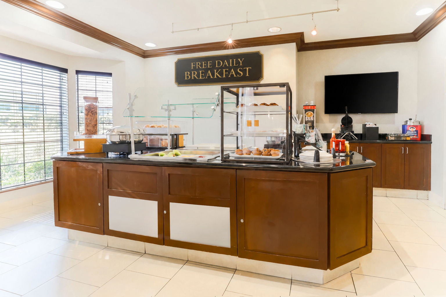 image Fuel up at our breakfast buffet with hot and cold options daily.