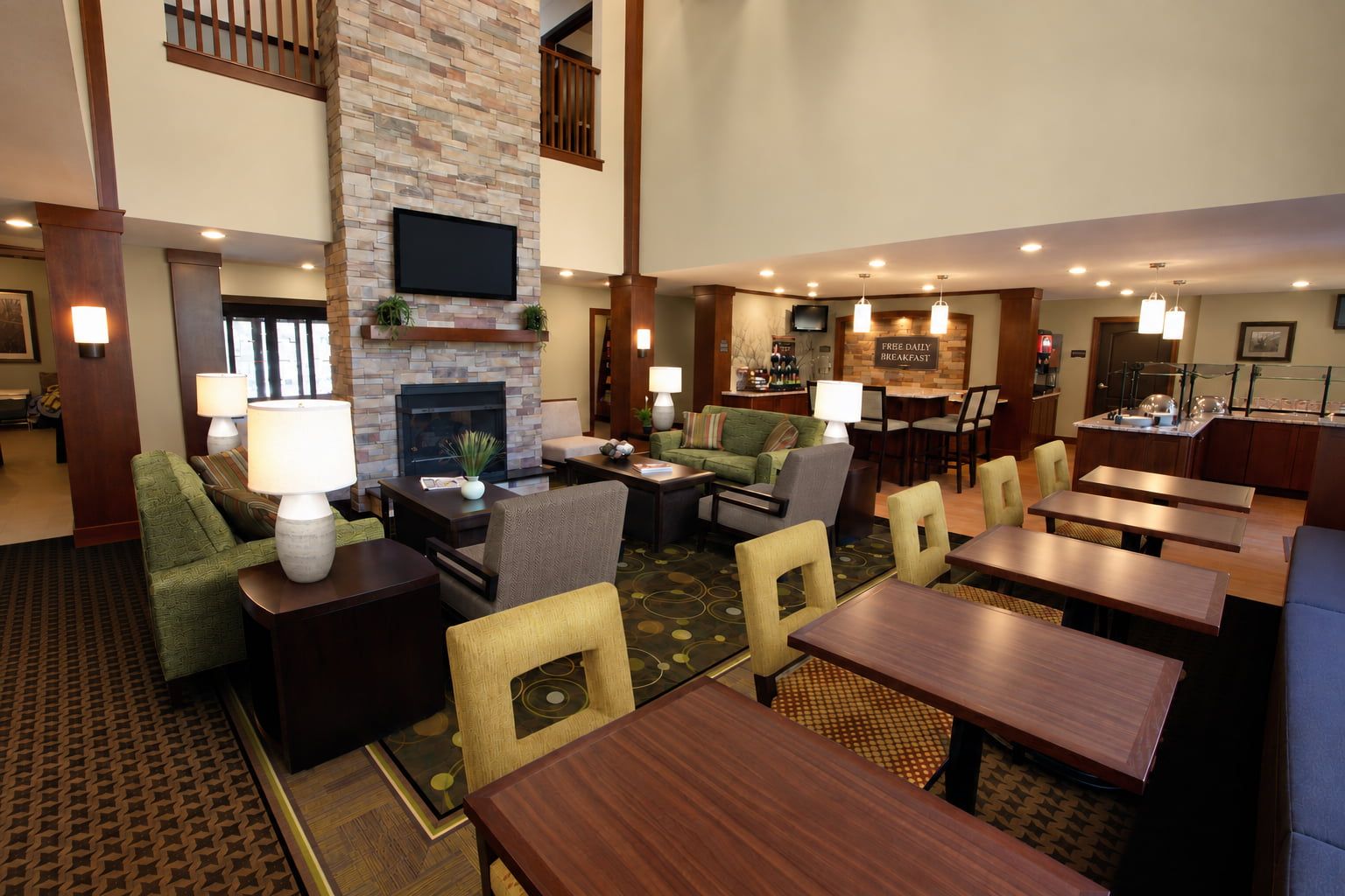 image Spacious common lounge with comfortable seating arrangements.