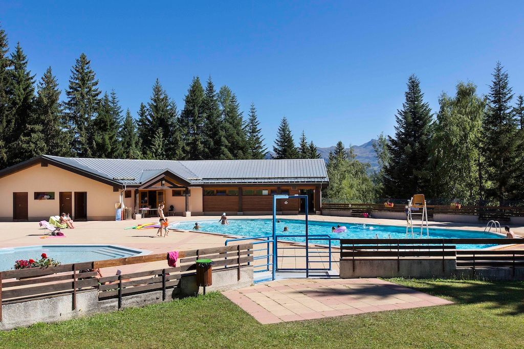 image Relax by the shared municipal pool.