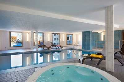 Soak sore muscles in the indoor hot tub.