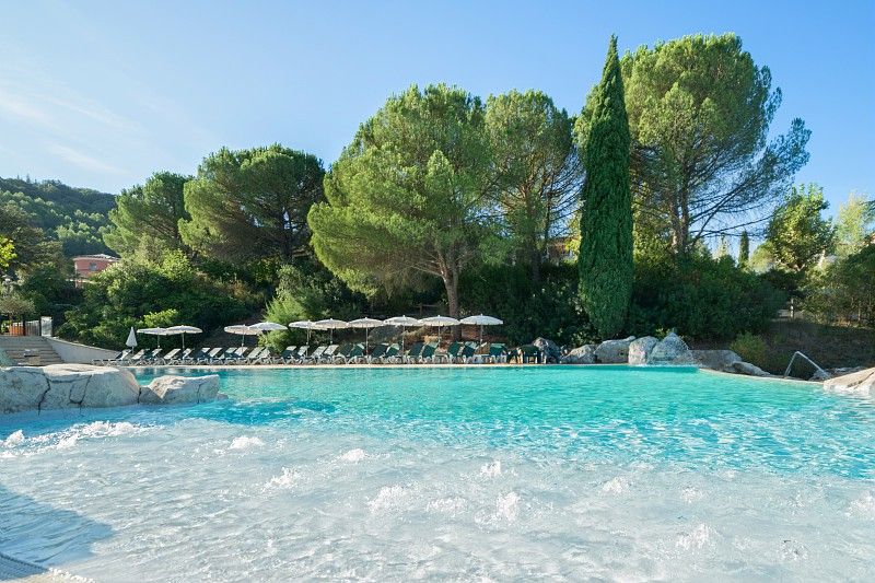 image Water slides and splash features at the pool — the kind of afternoon that keeps the kids busy all day.