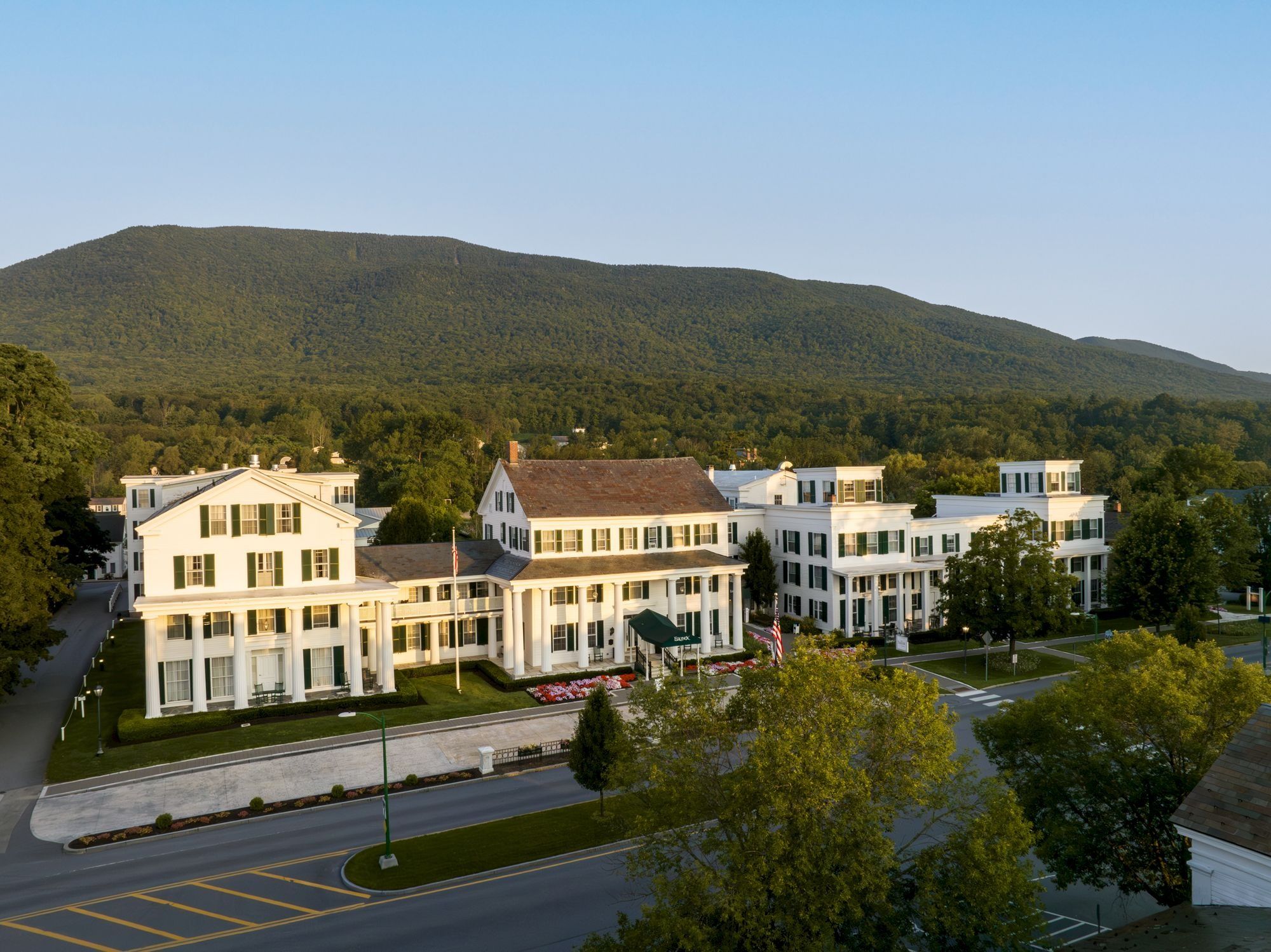 image The resort nestled in the mountains.