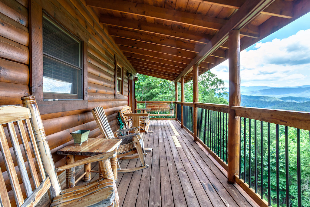 image Sit on your private deck, relax and enjoy the incredible mountain views of the Smokies!