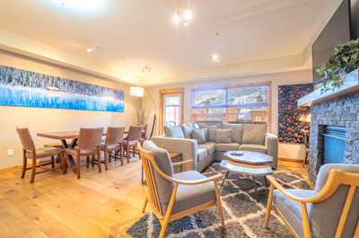 Unwind in the spacious living area, perfect for sharing meals and making memories.