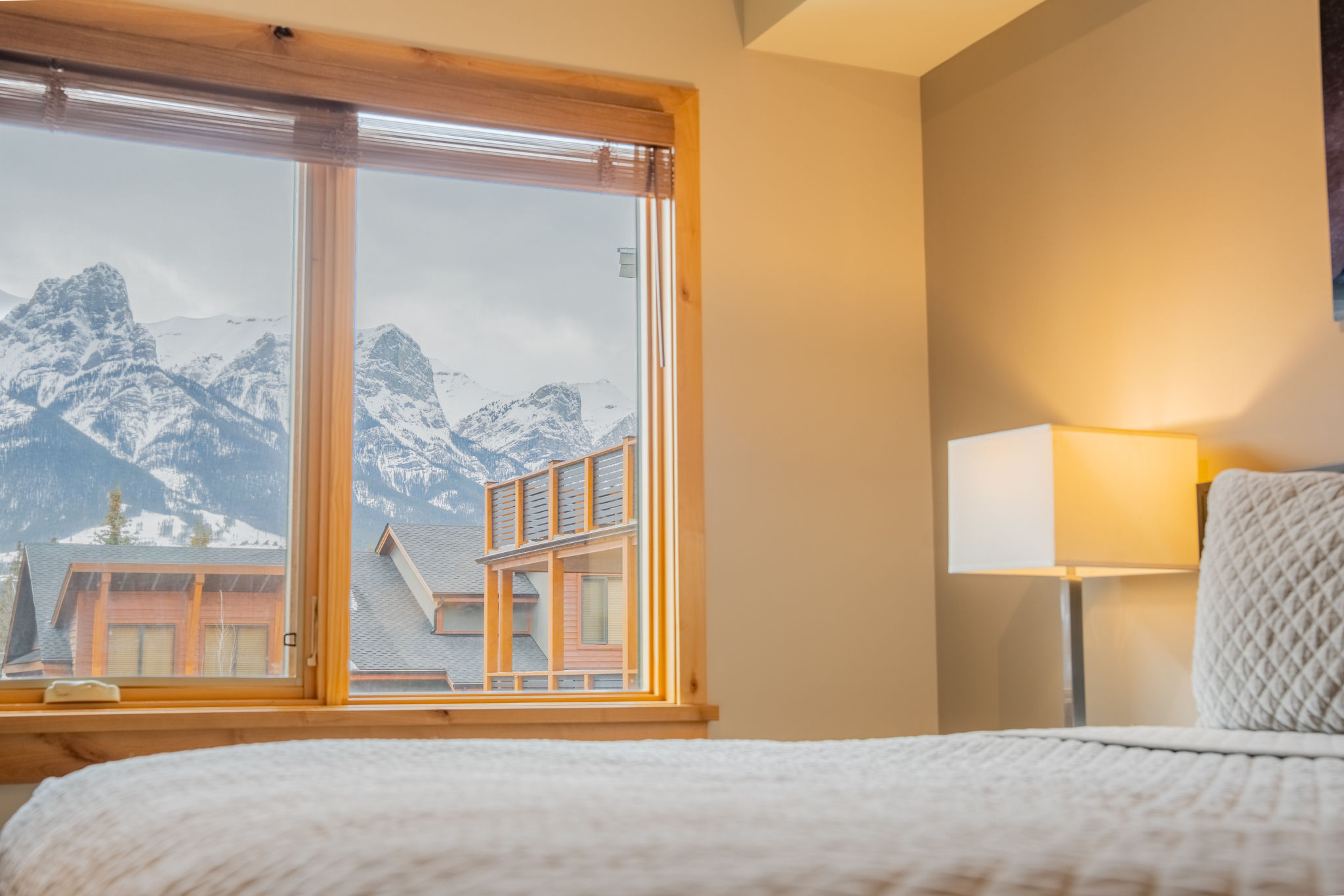 image Wake up to stunning mountain views framed by bright natural light.