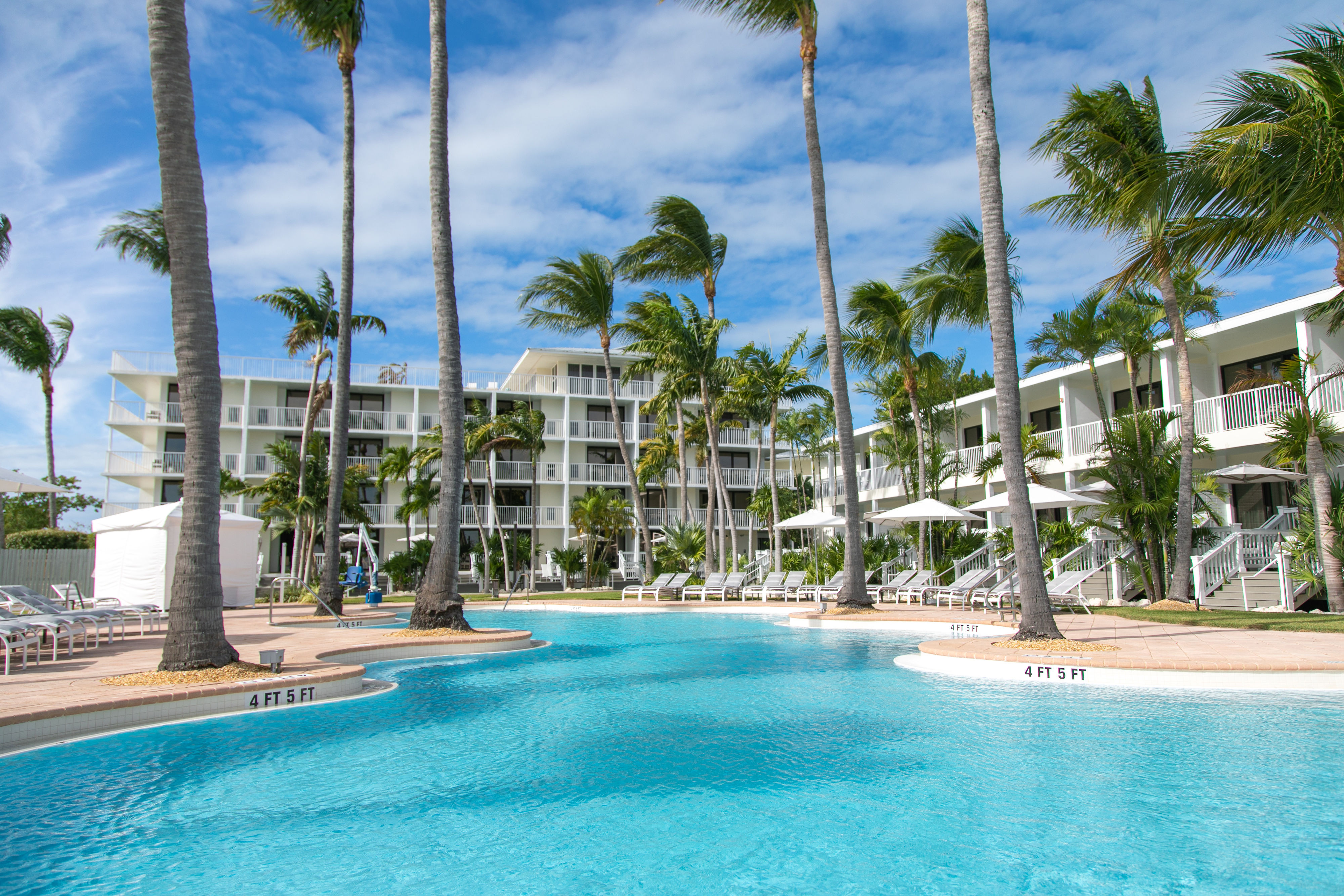 image Beneath swaying palms and a canvas of azure, the sparkling pool invites you to indulge in luxury and escape to a world of serene relaxation.