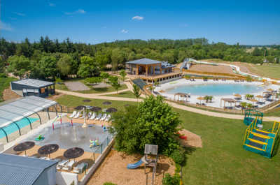 Pool complex with a variety of water activities.