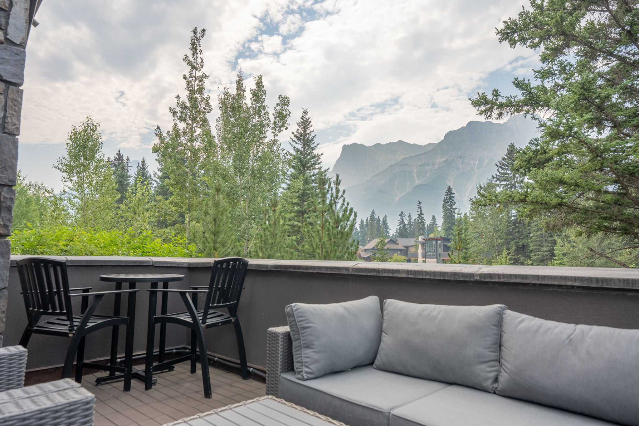 image View from balcony showing mountains and trees in the distance