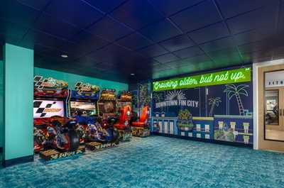 Unleash your inner kid in this fun-filled arcade corner.