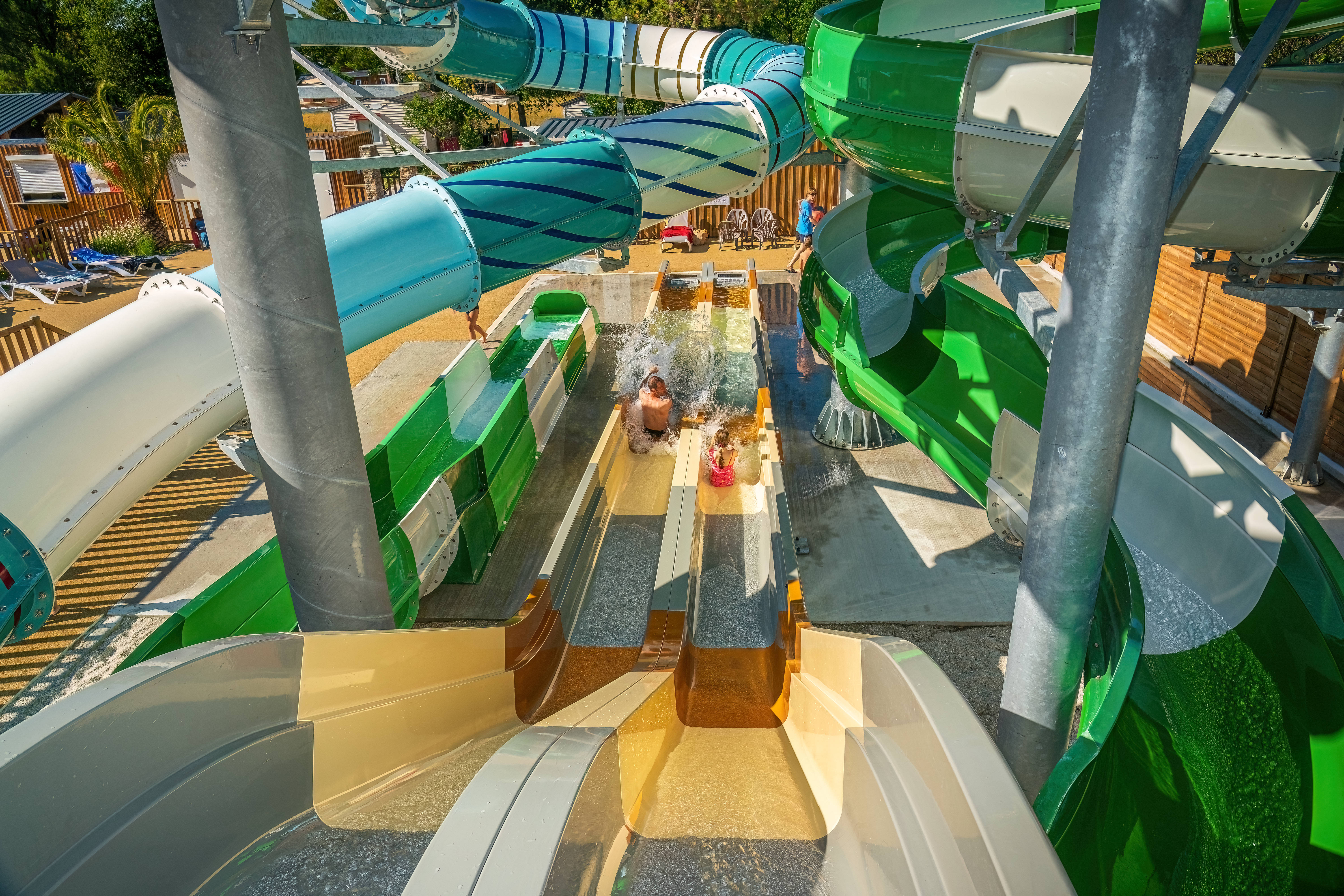 image Thrilling water slides providing fun and excitement for all ages.
