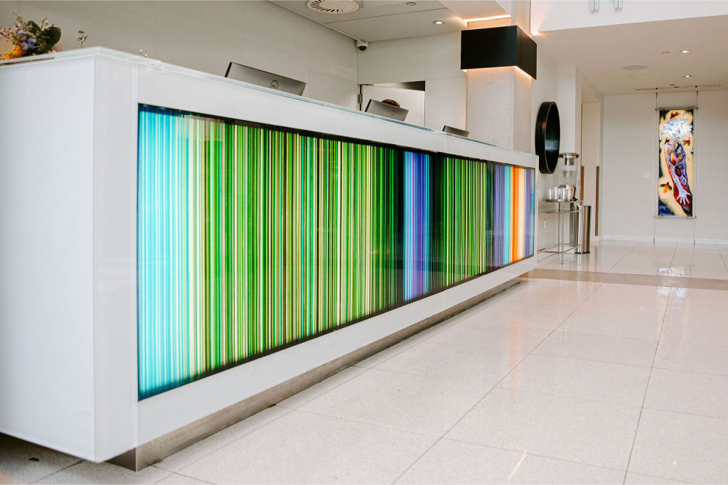 image Experience a blend of modern design and welcoming ambiance right from our front desk.