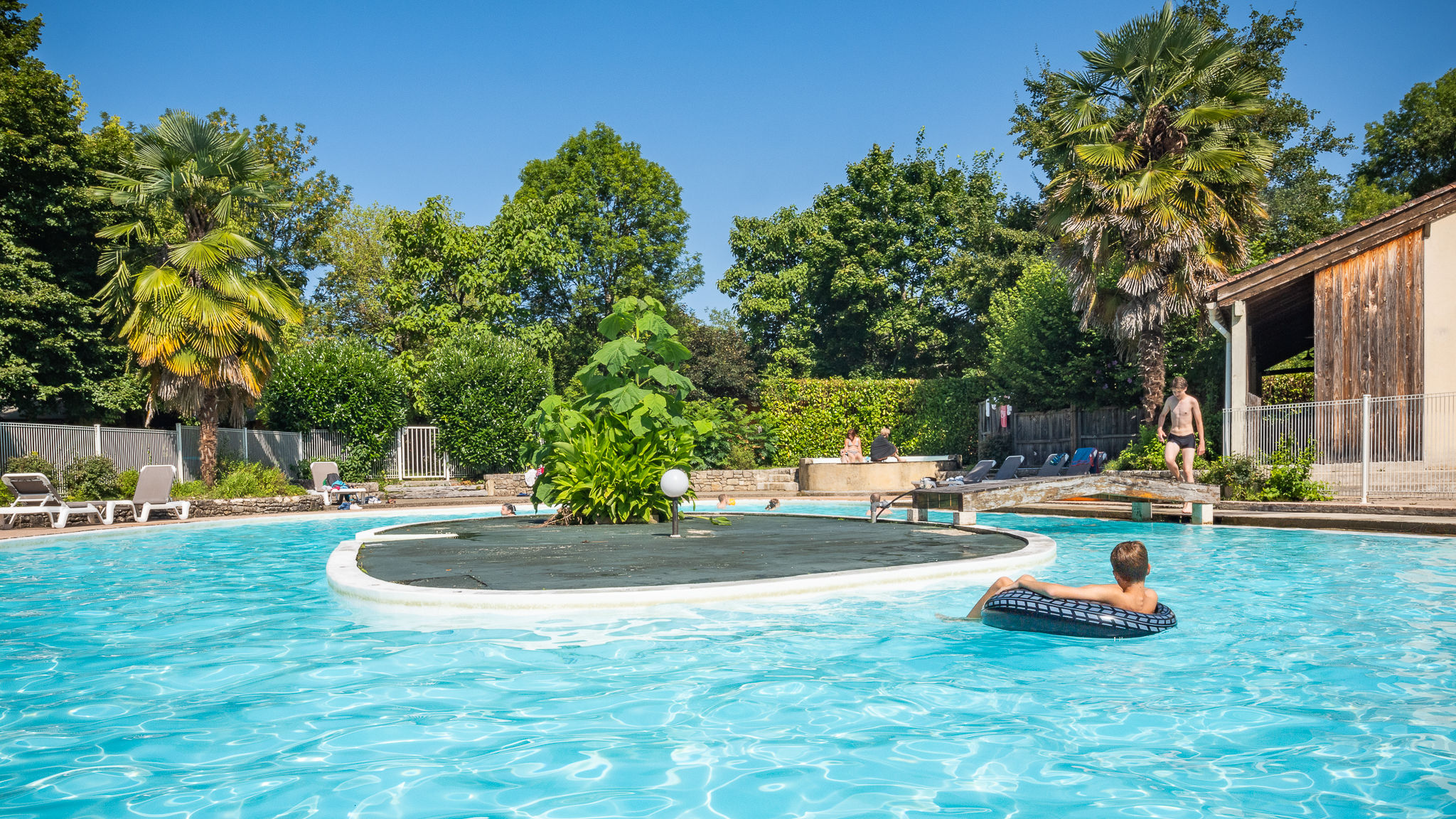 image Piscine sereine entourée de verdure pour un parfait moment de détente.