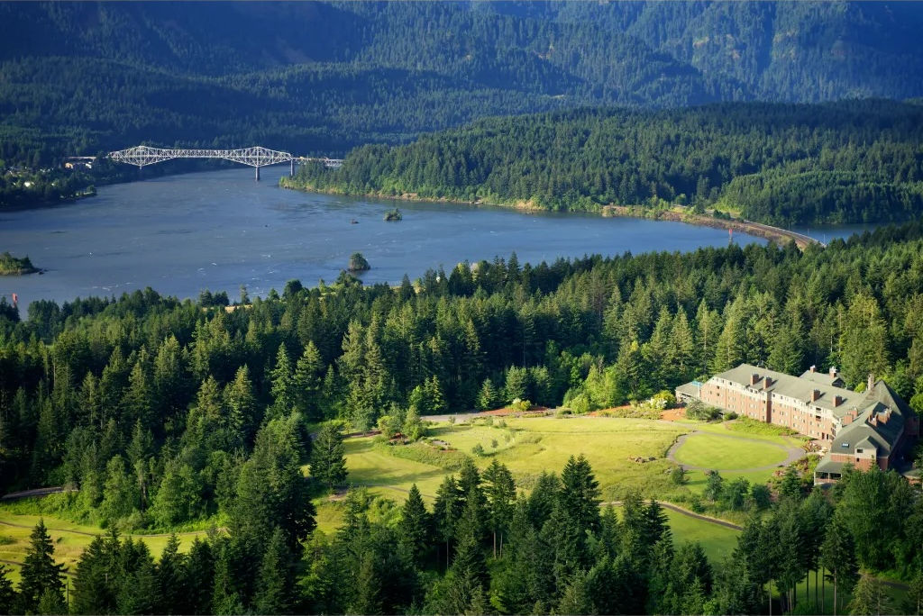image Overlooking the Columbia River, Skamania Lodge provides an idyllic setting for relaxation and adventure.