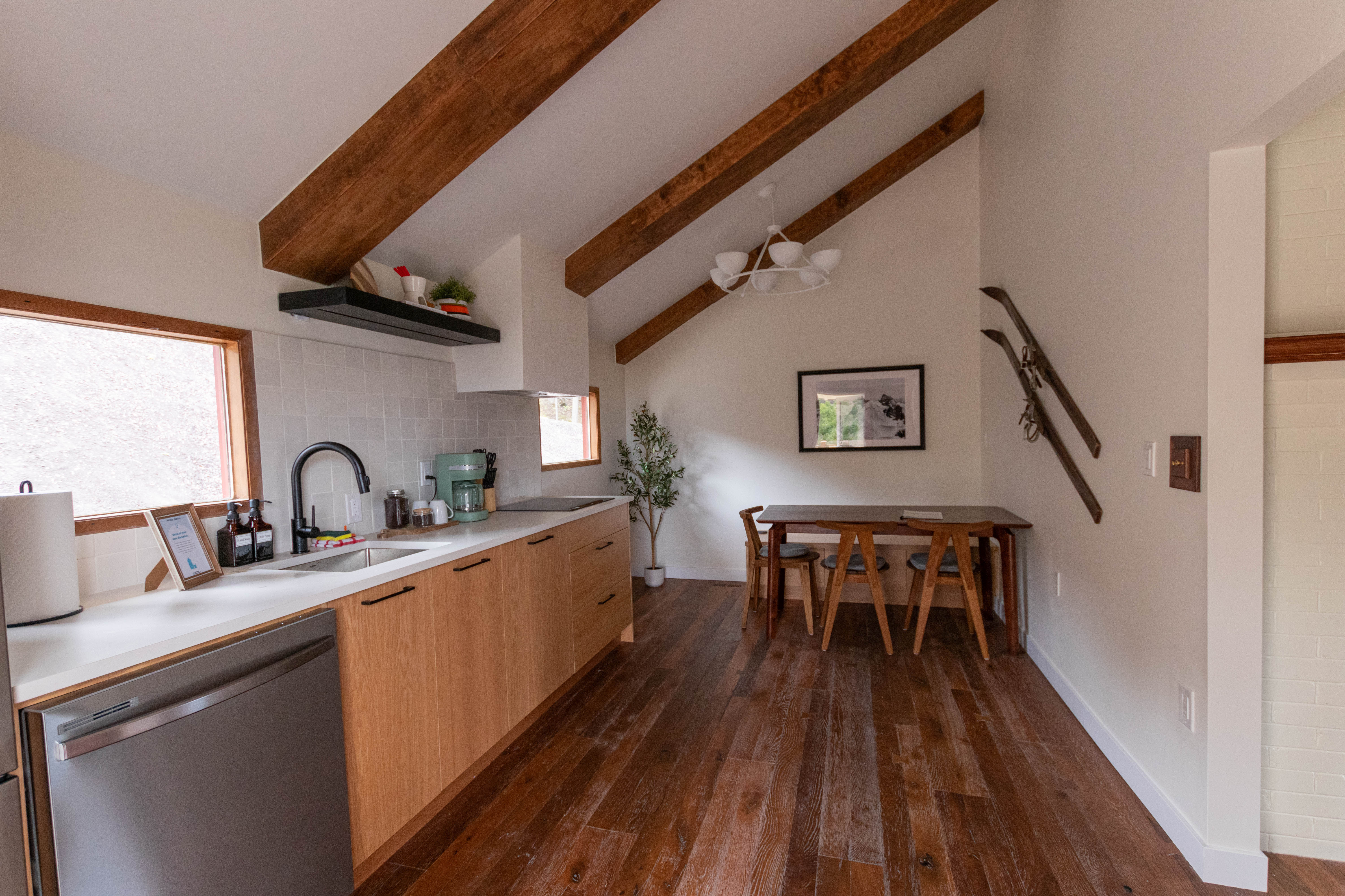 image Step into this beautifully designed kitchen, where modern functionality meets rustic charm.
