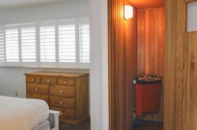 Unwind in your very own private sauna, perfect for relaxation after a day of activities.