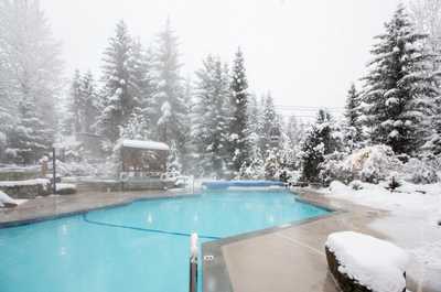 Heated pool with ski-in, ski-out access—perfect for winter relaxation.